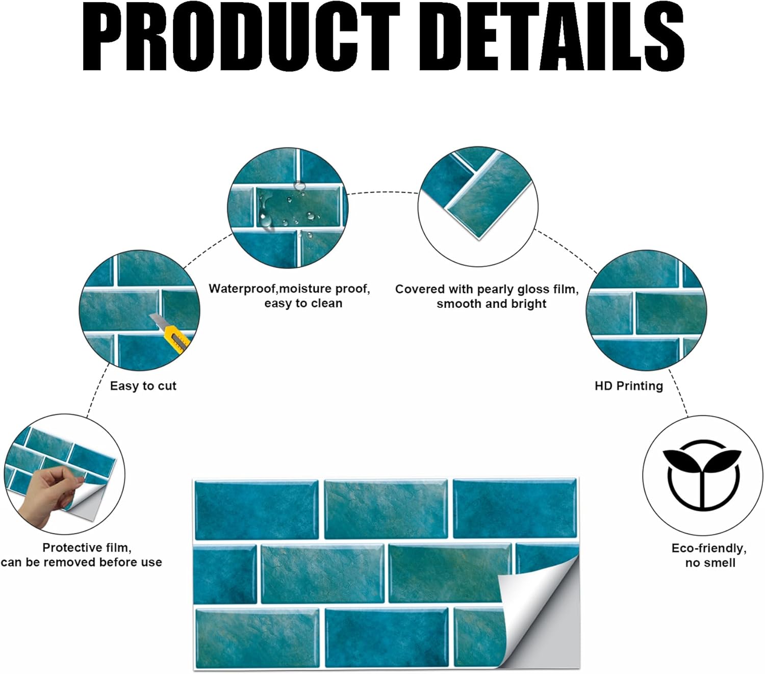 Thumbnail 2 de Stickers carrelage cuisine 12 pièces