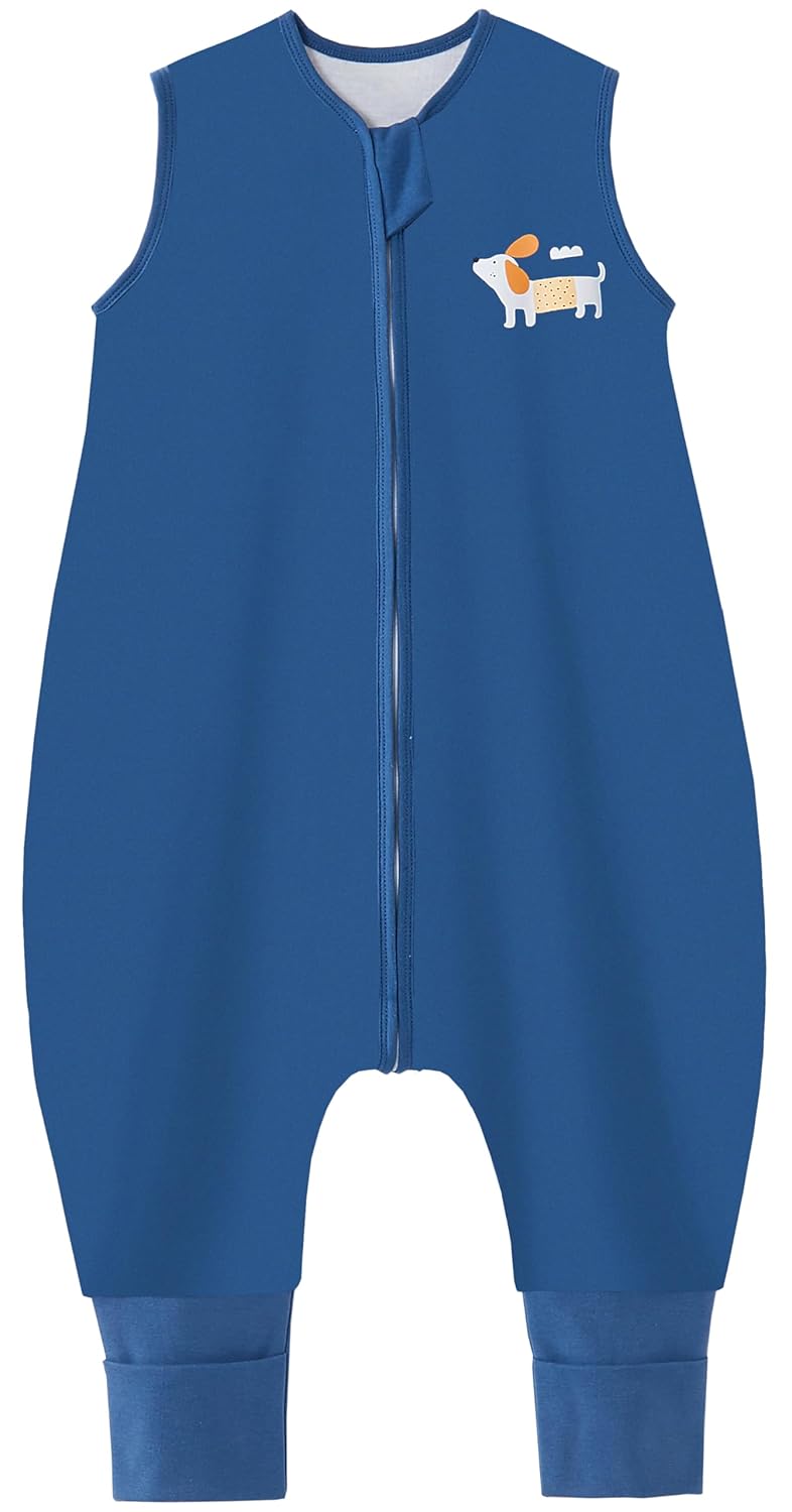 Thumbnail 2 de Teechodina Baby Schlafsack mit Füßen im 2er-Set (100% Baumwolle, 1,5 Tog) für 80–90 cm