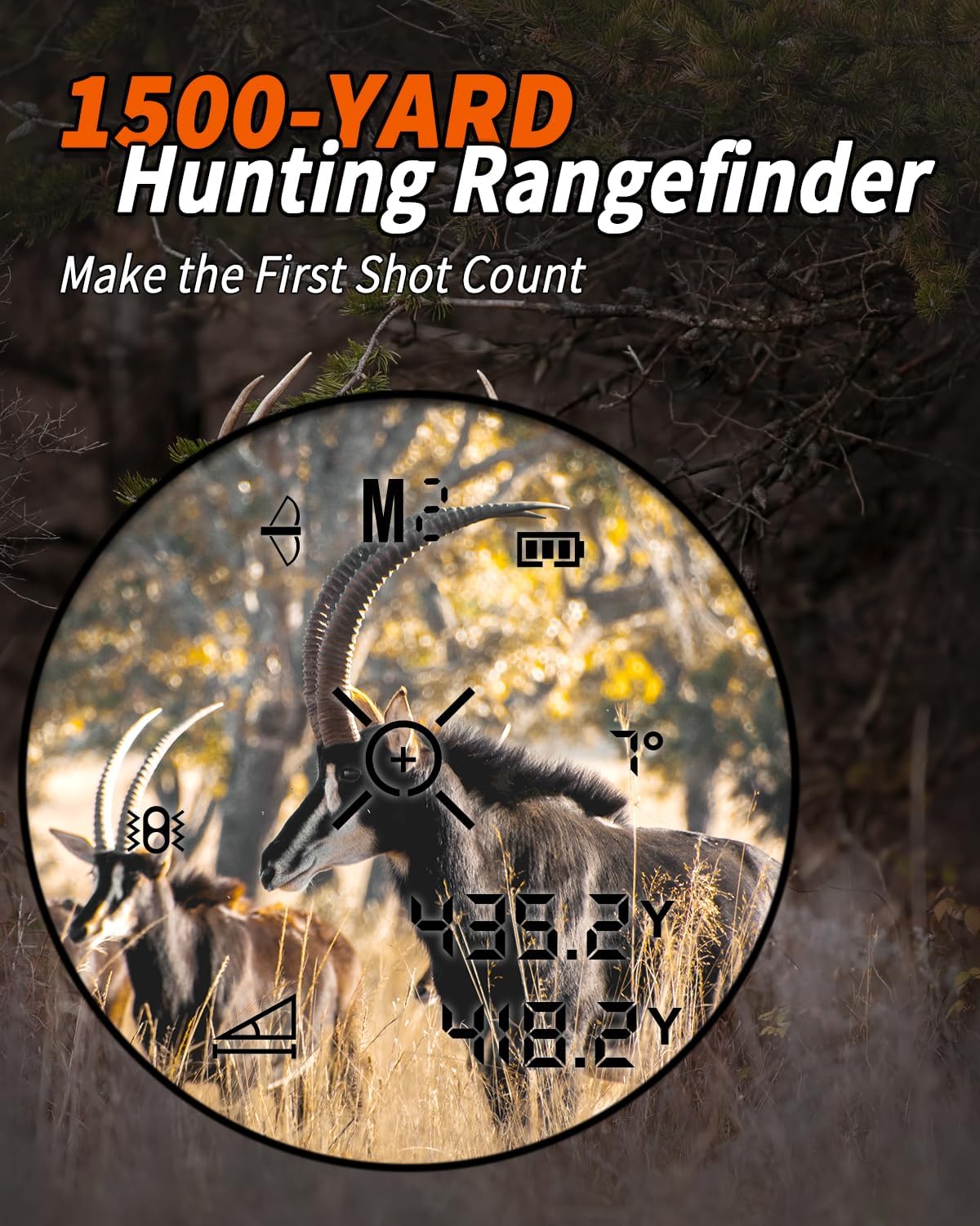Detalle 2 de WOSPORTS Hunting Rangefinder 6x Magnification