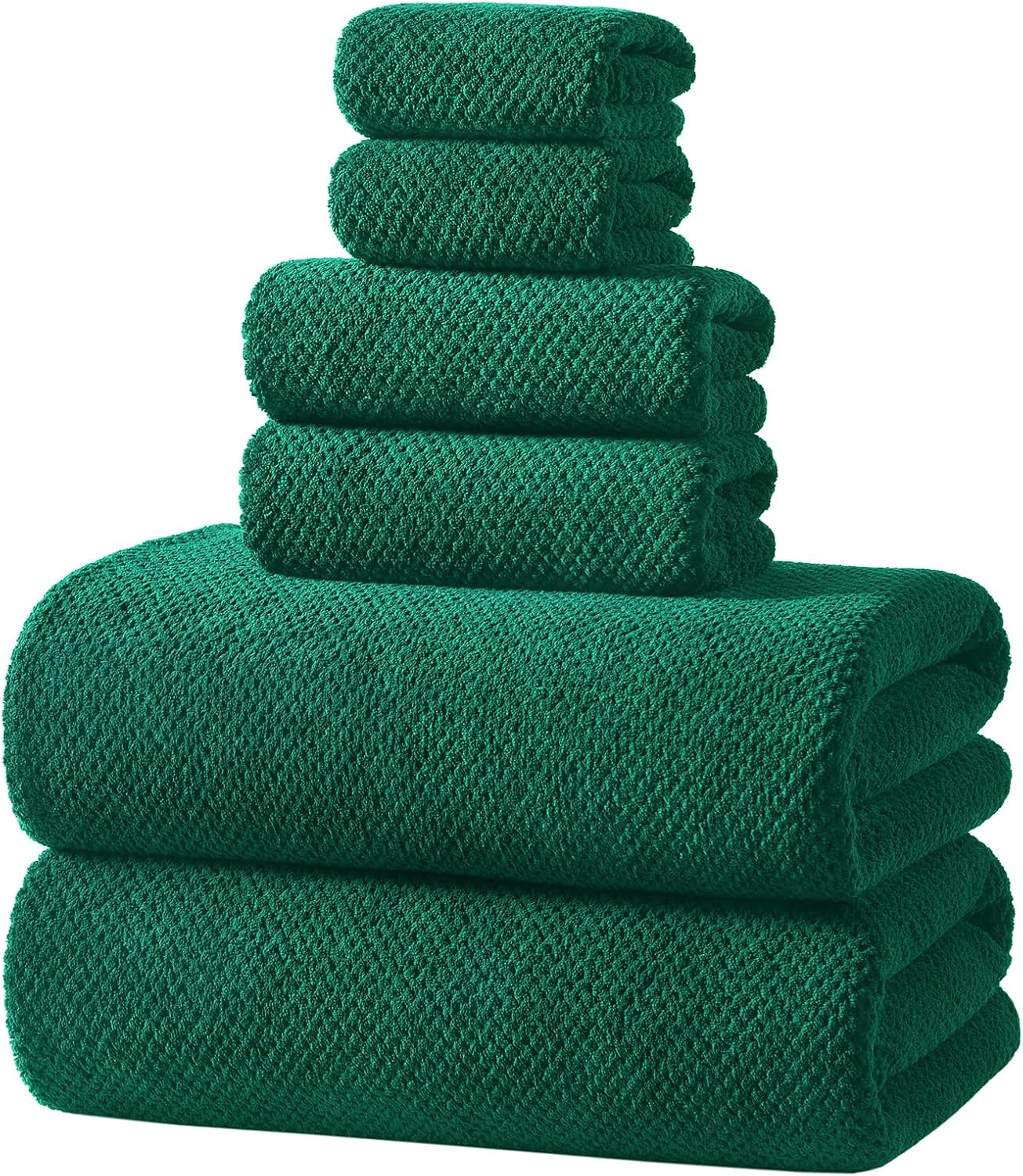 Thumbnail 6 de REDKISS 6-Piece Bath Towel Set: Ultra-Fiber Coral Fleece, 2 Washcloths, 2 Hand Towels, 2 Bath Towels — Black