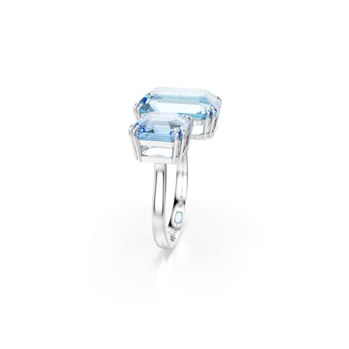 Detalle de Swarovski Anillo abierto Millenia talla octogonal azul 💍