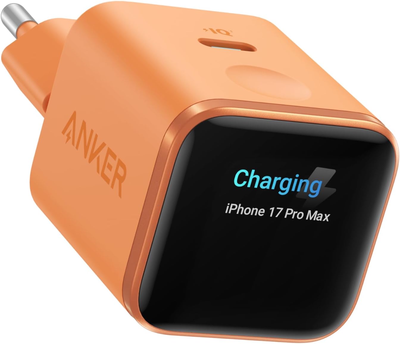 Detalle de Anker Smart Ladegerät Nano 45 W mit Display, intelligenter iPhone-Erkennung und Pflege-Modus