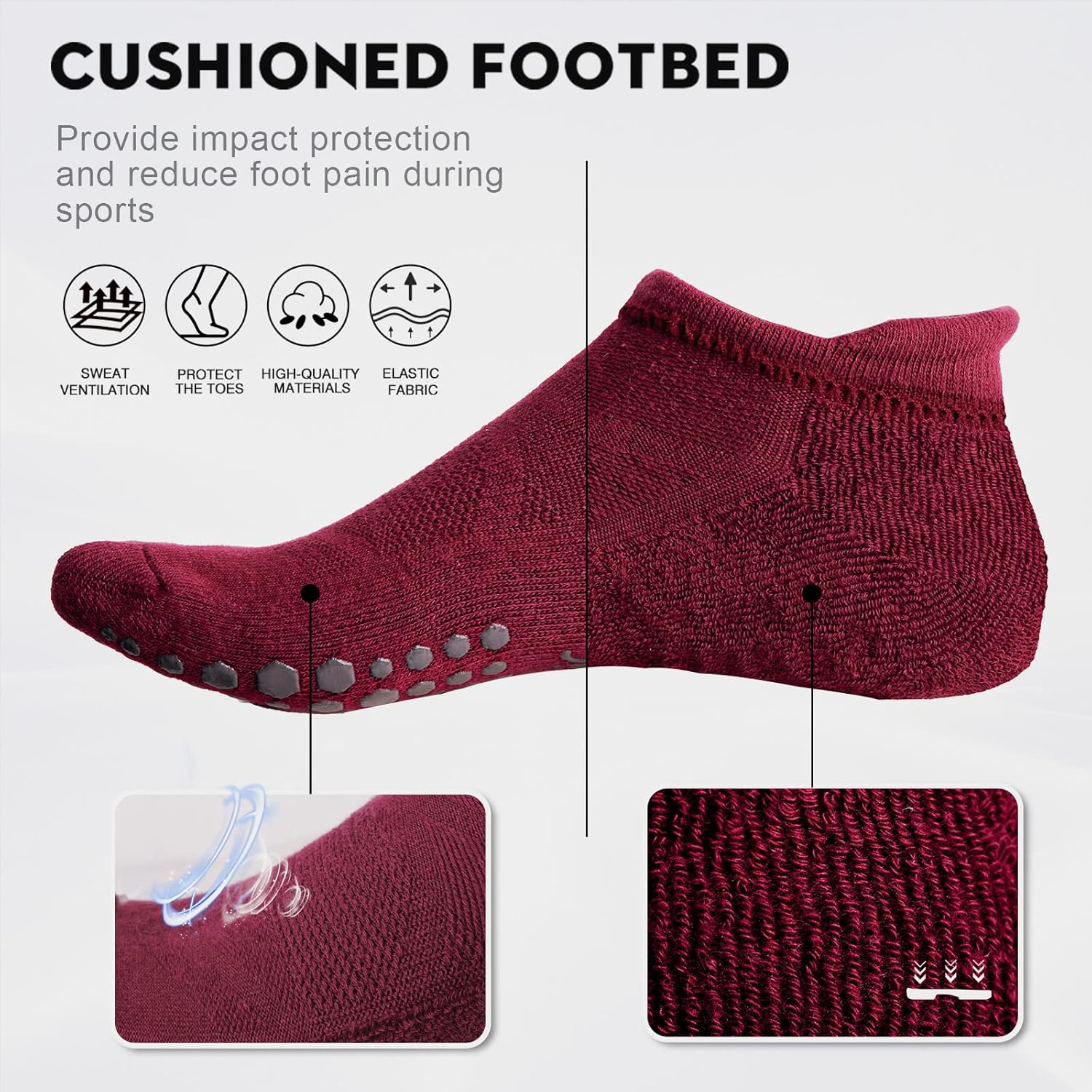 Thumbnail 4 de Ozaiic Yoga Socks with Grips: Non-Slip Cushioned Socks for Yoga, Pilates and More