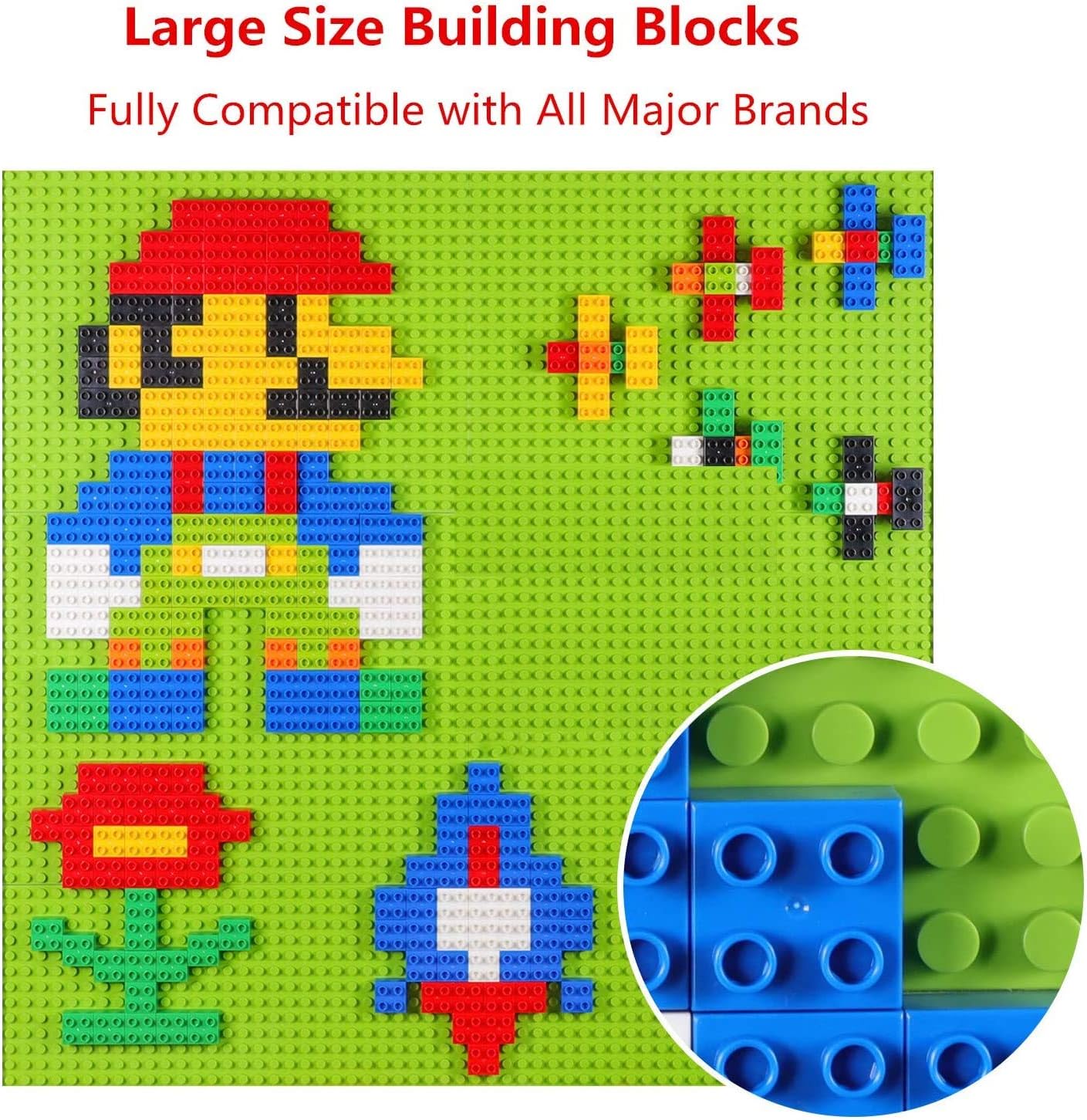 Detalle de burgkidz Classic Große Bausteine Lernspielzeug-Set im Plastikeimer, 214-teilig
