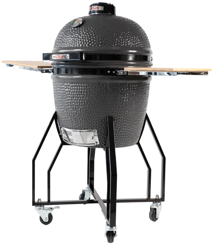 Detalle de Grill Guru Original Medium – Vielseitiger Grill mit Ceramicoberfläche und Rollständer