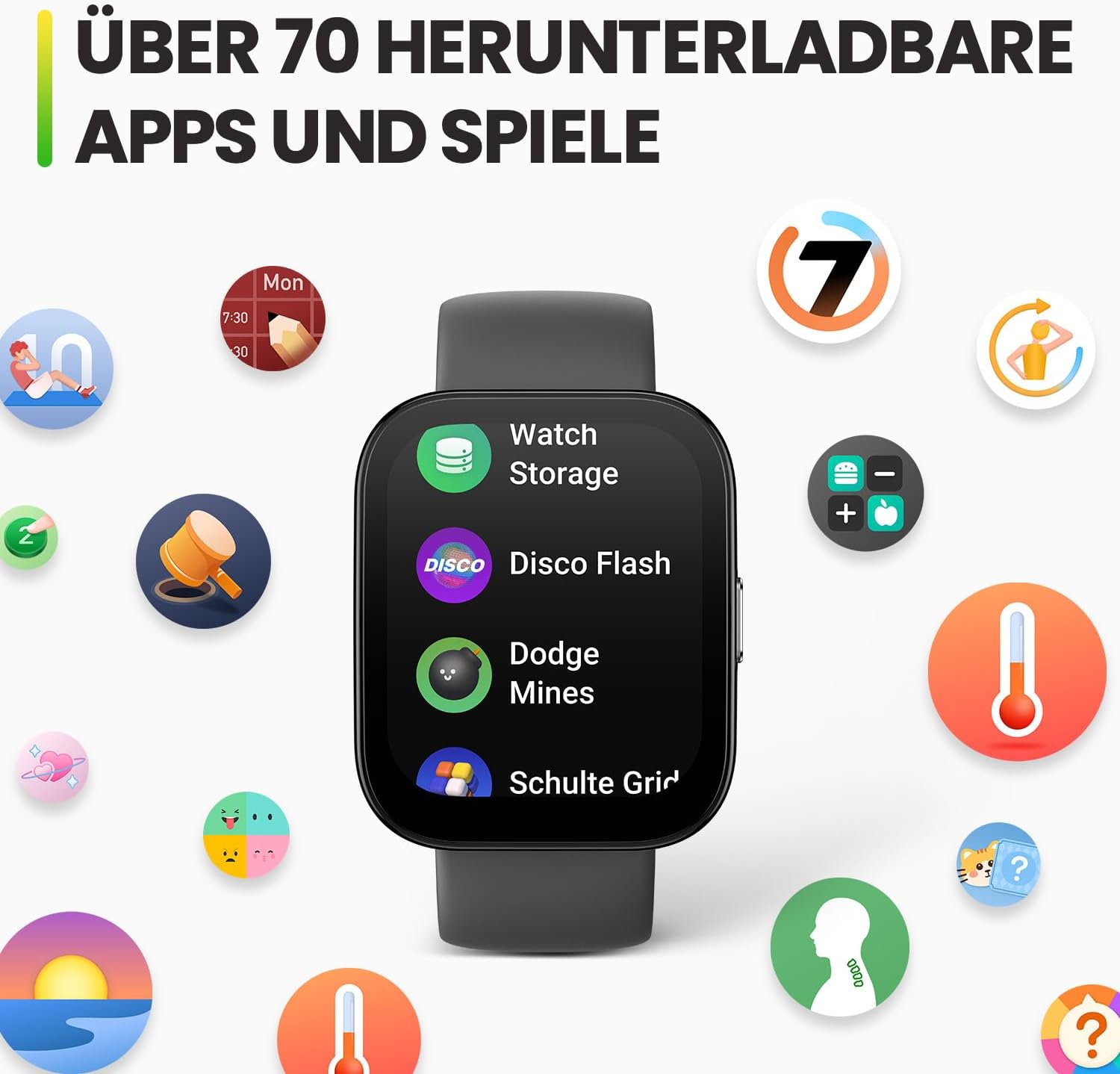 Thumbnail 3 de Amazfit Bip 5 Black Smartwatch – mit Herzfrequenz, GPS, SpO2 und 1,91" Display