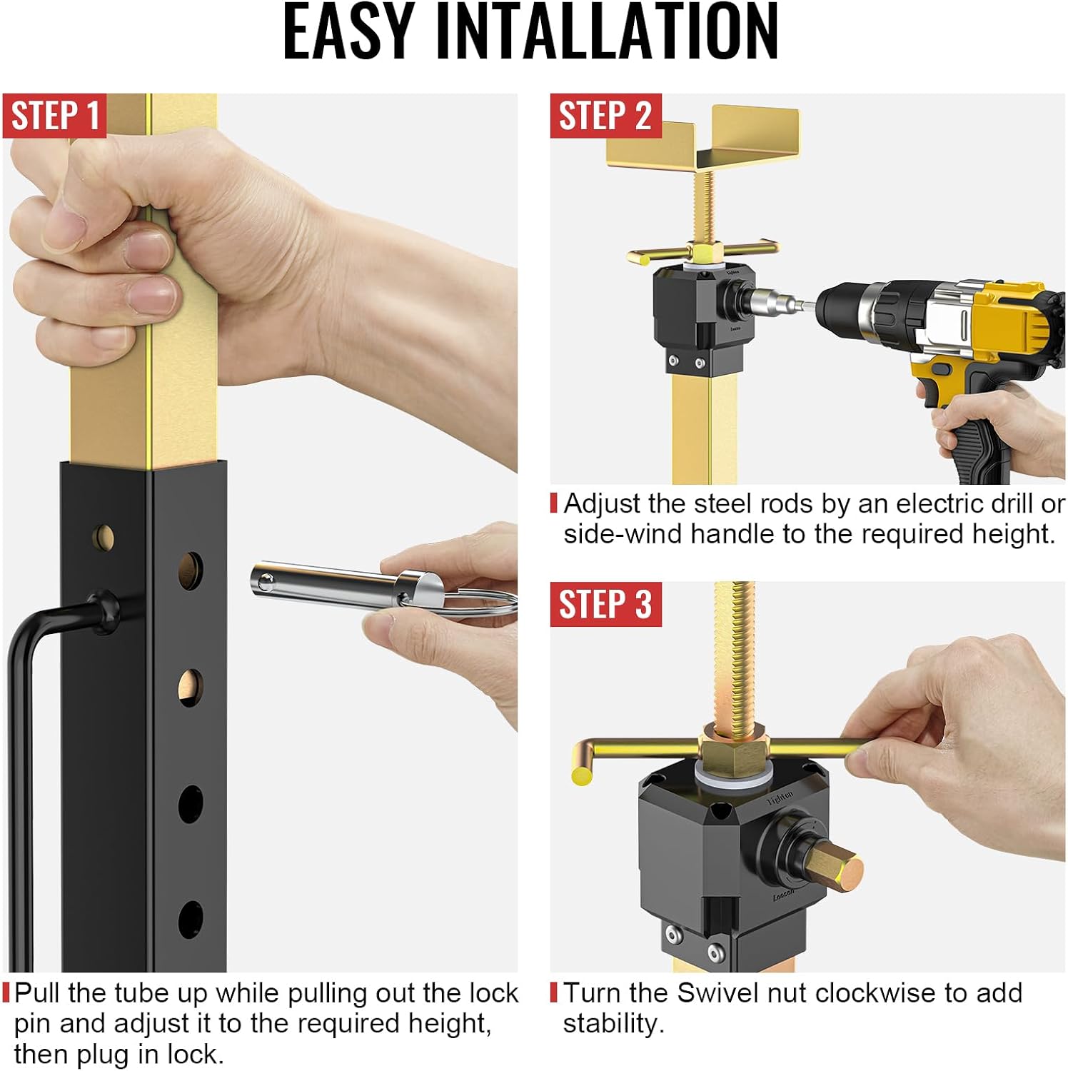 Detalle 2 de Sulythw RV Slide-Out Support Jacks, 16–36-Inch Height