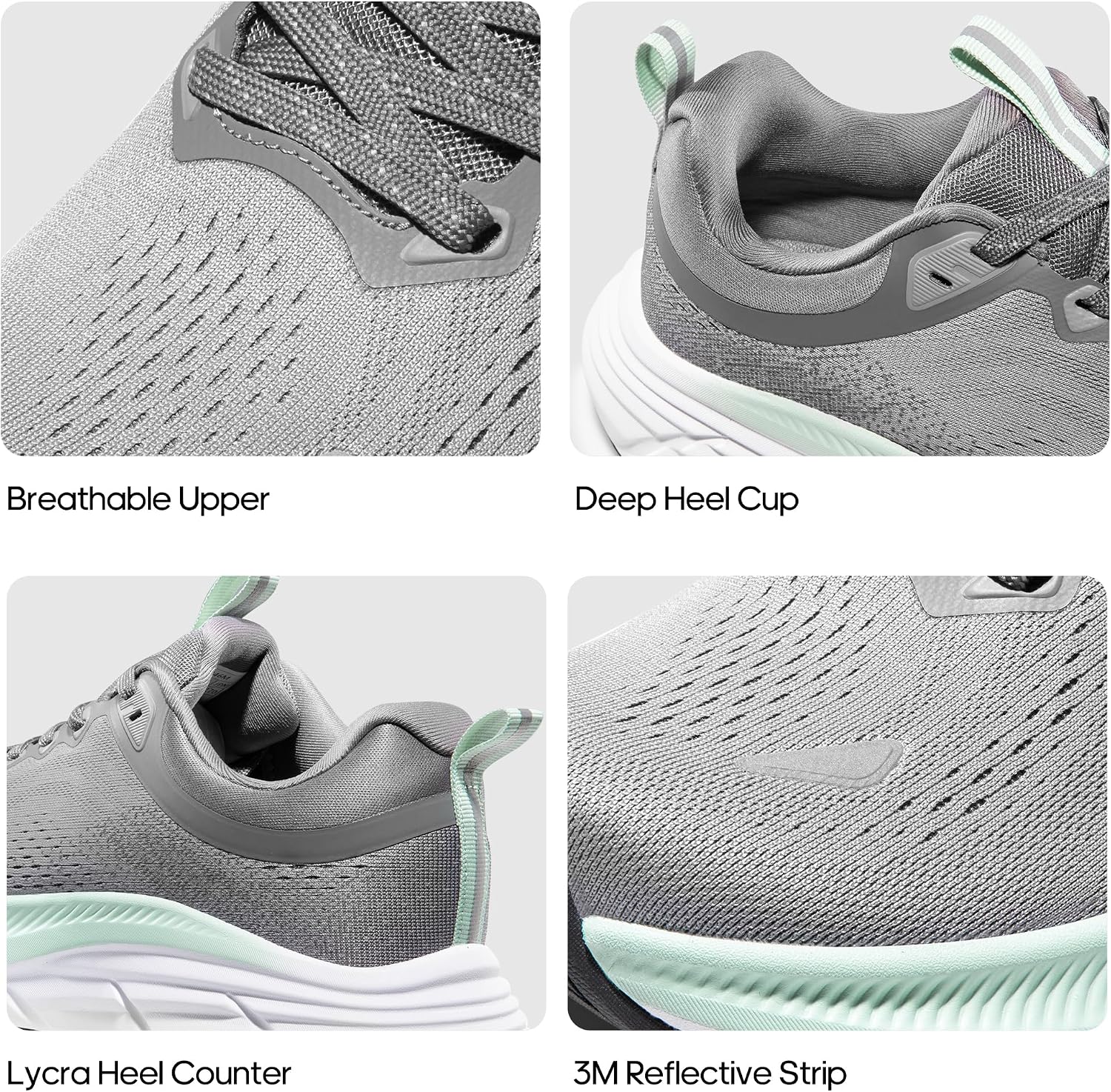 Detalle 2 de NORTIV 8 ActiveBreeze Men's Walking Shoes with EVA Cushioning and Mesh