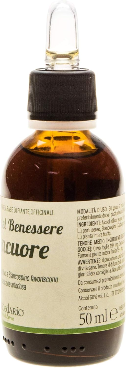 Detalle de Gocce Del Benessere Buoncuore Erbecedario – Integratore per la regolarità della pressione e benessere cardio-vascolare, 50 ml