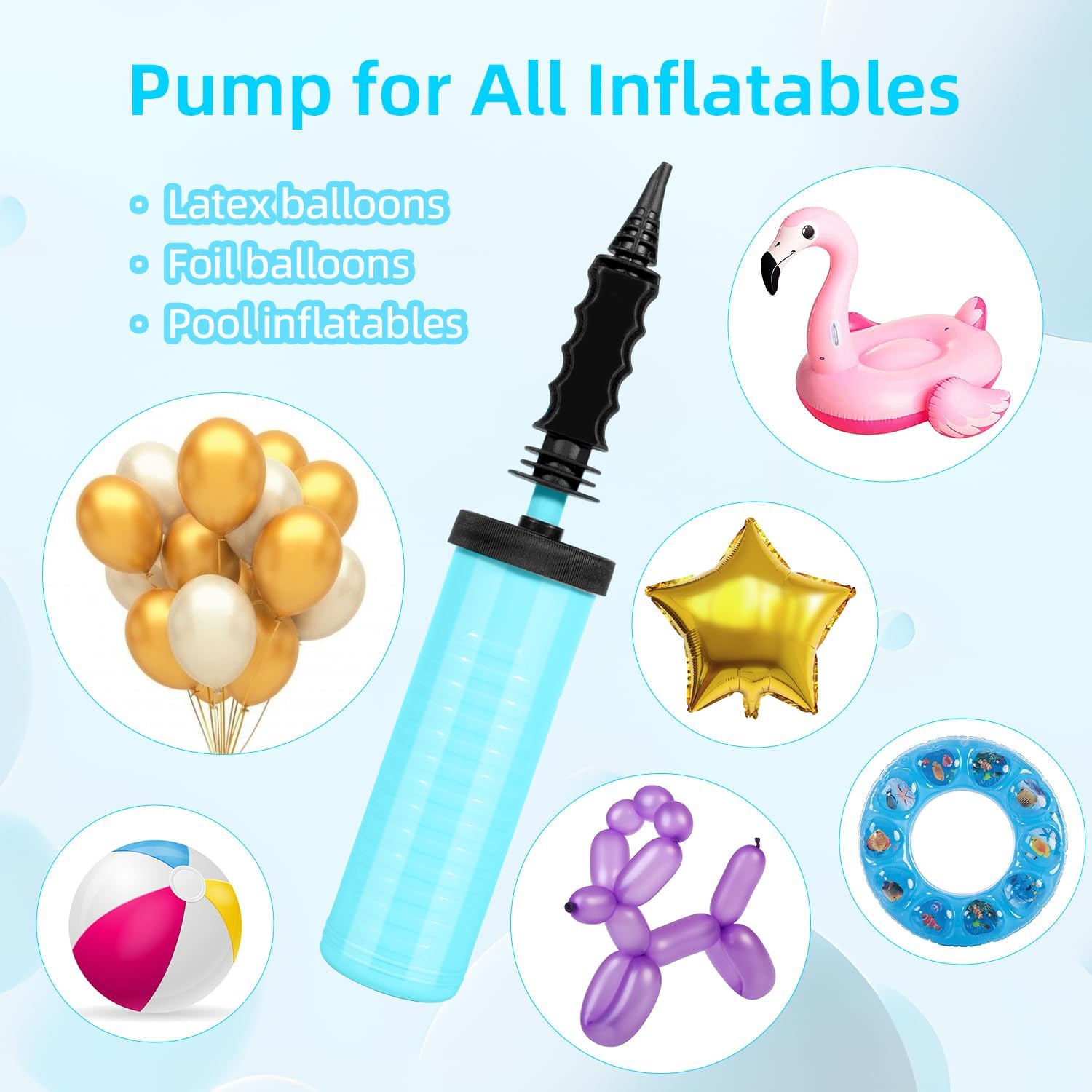 Thumbnail 6 de Noa Home Deco Pompe à ballon à main (pour ballons en latex et alu) – pratique pour fêtes et mariages