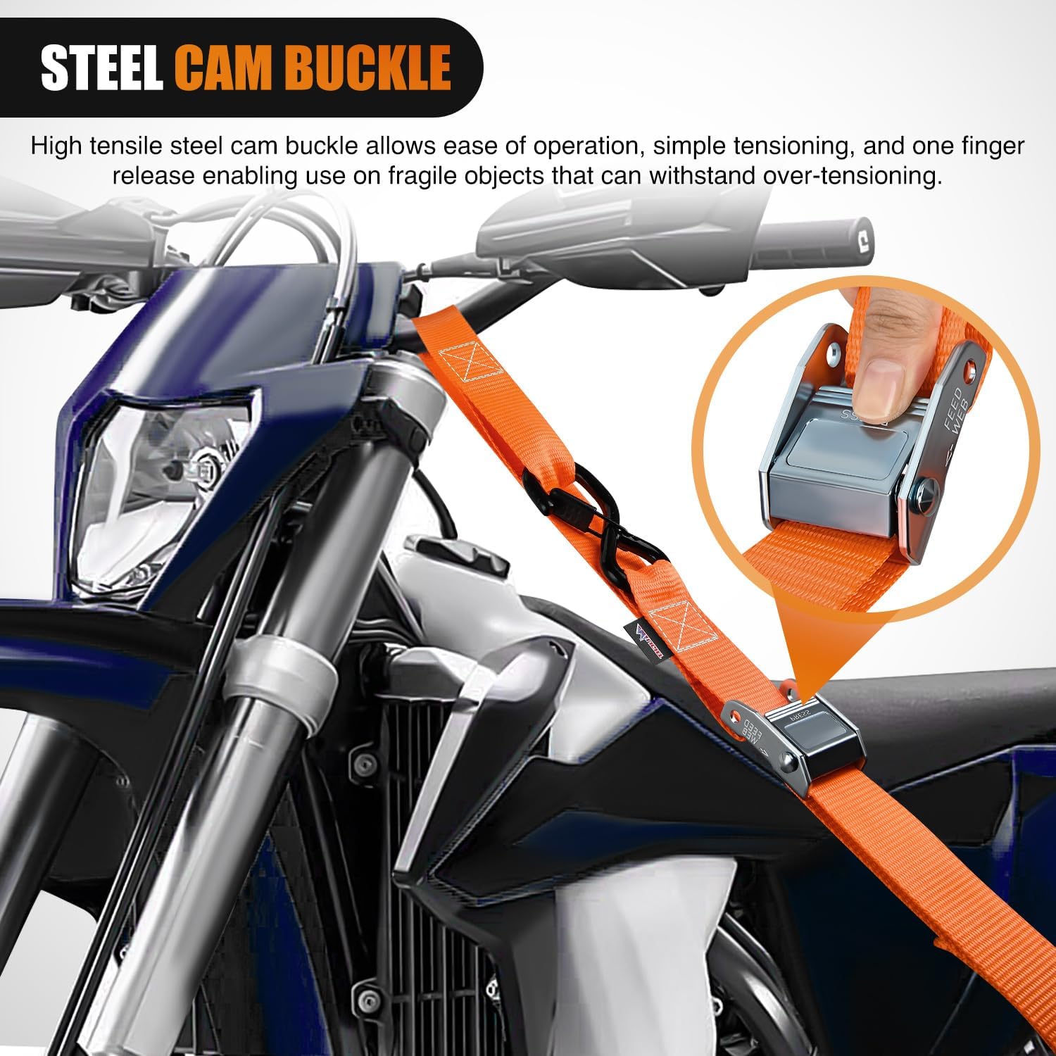 Detalle de Nilight Tie Down Straps 1.5x8 ft 🏍