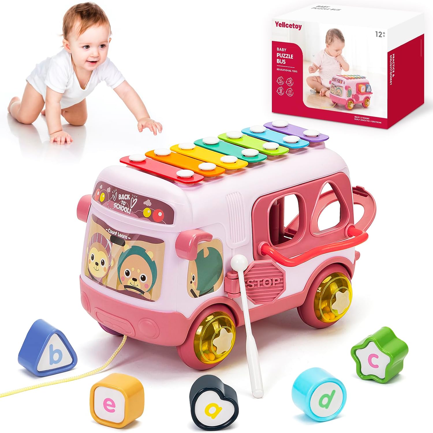 Detalle de Yellcetoy Bus musical 20 x 15 x 14 cm