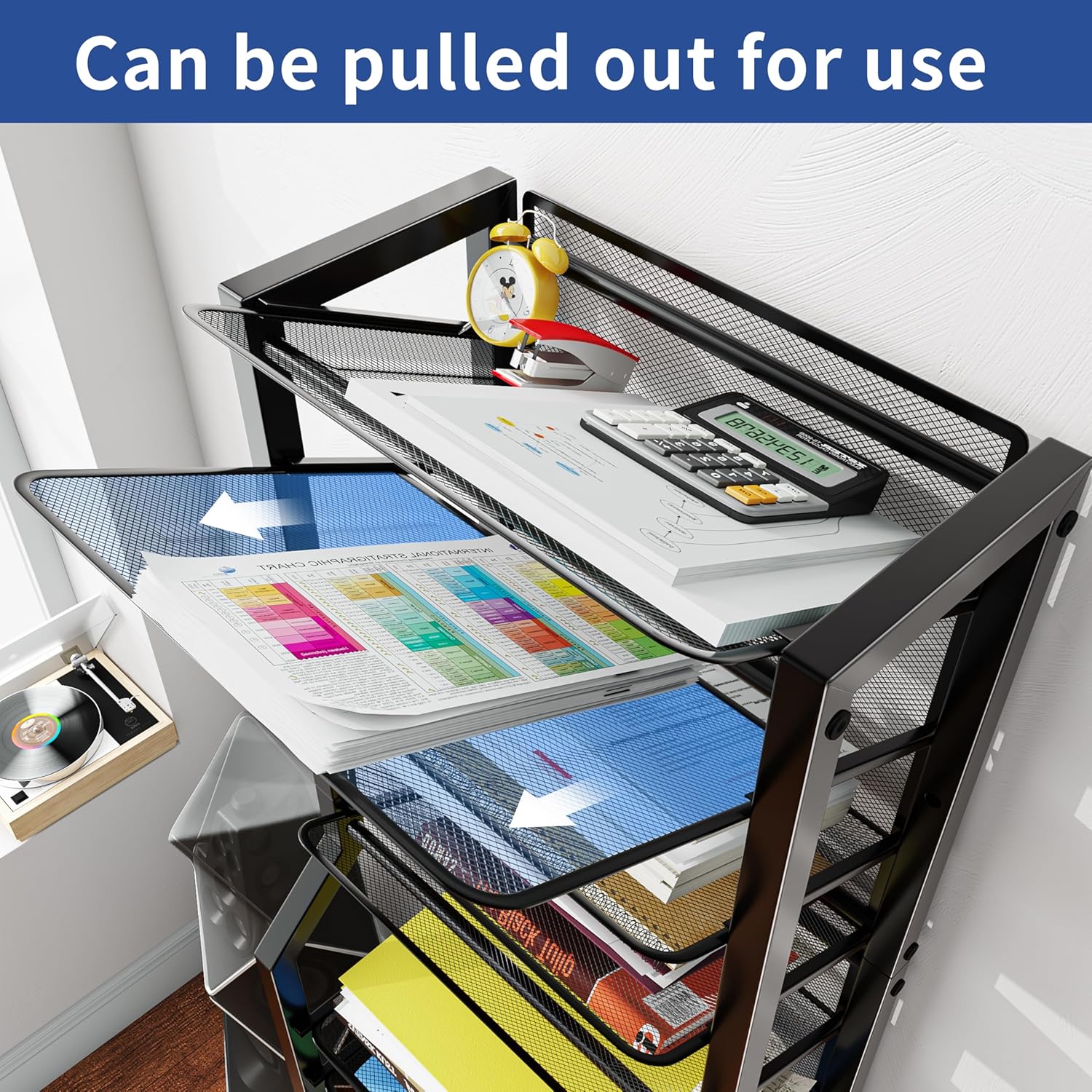 Thumbnail 1 de Simple Trending 12-Tier Rolling File Cart with Sliding Trays