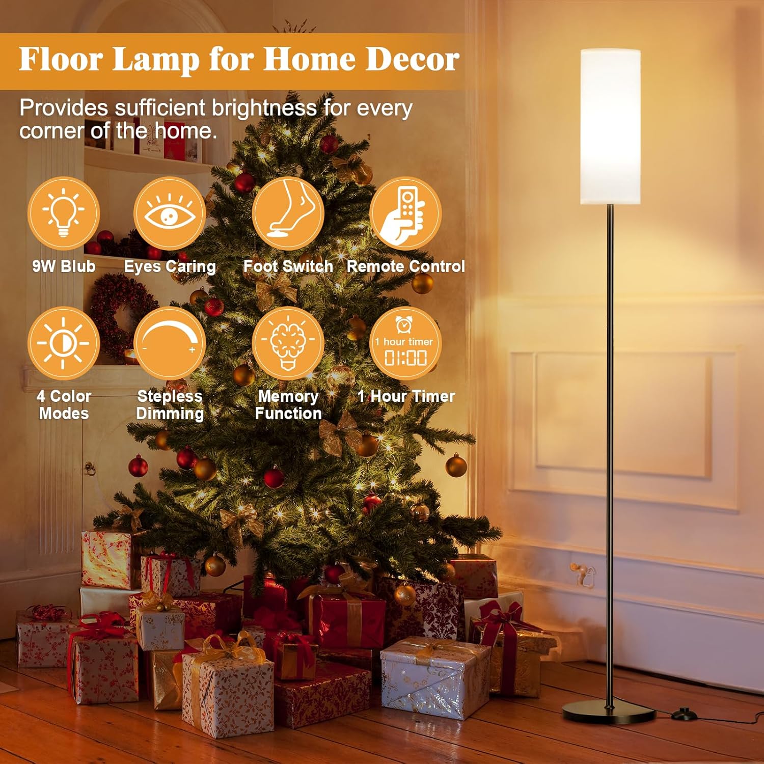 Thumbnail 3 de Aooshine 64" Floor Lamp Remote Dimmable
