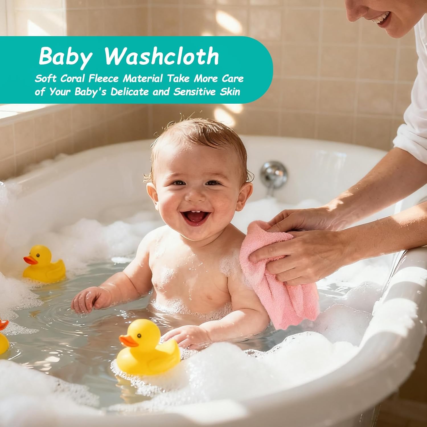 Detalle de HOMEXCEL Baby Washcloths 7 x 9 in
