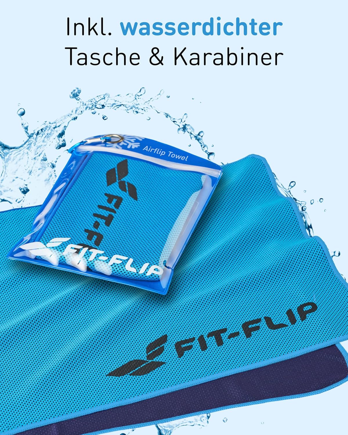 Detalle de Fit-Flip Kühltuch 3er Set für Sport