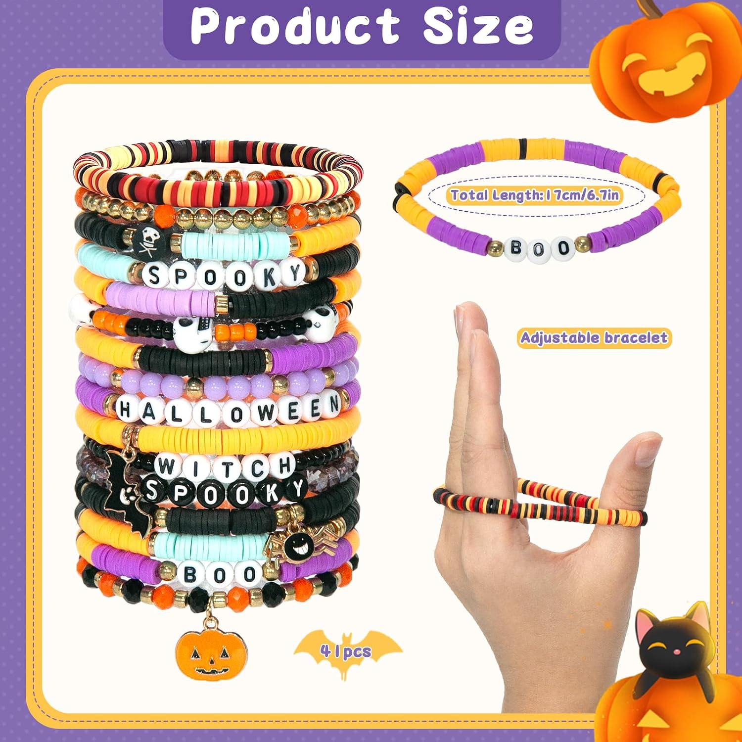 Detalle 2 de Shcsdr Halloween Bracelets 40-Piece Set