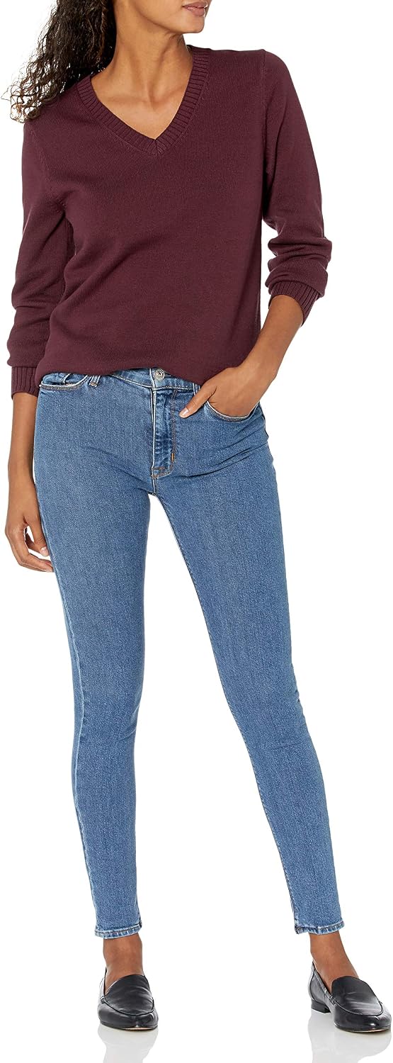 Thumbnail 3 de Amazon Essentials Women's Lightweight Long-Sleeve V-Neck Cotton Sweater