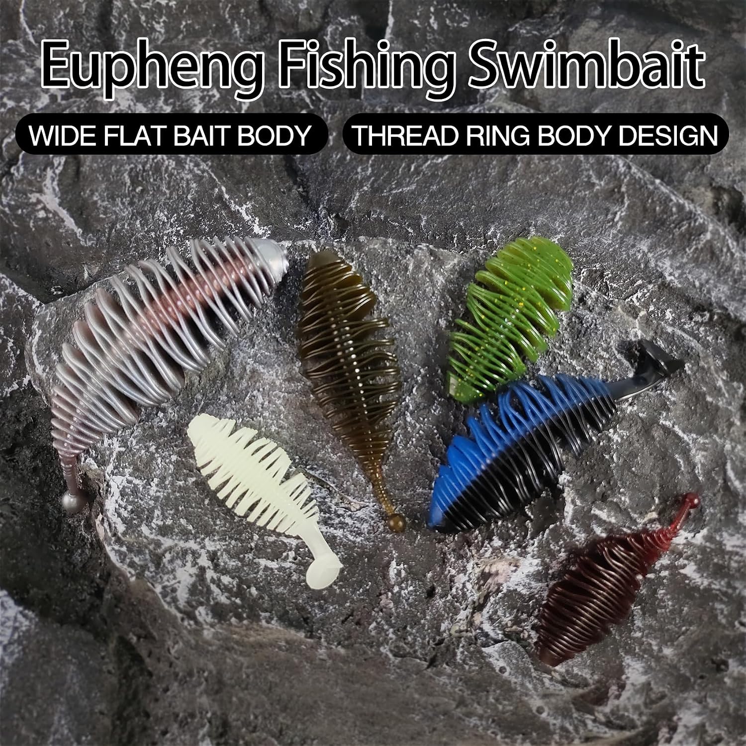 Thumbnail 6 de Eupheng Soft Plastic Swimbaits, 20-Piece Set
