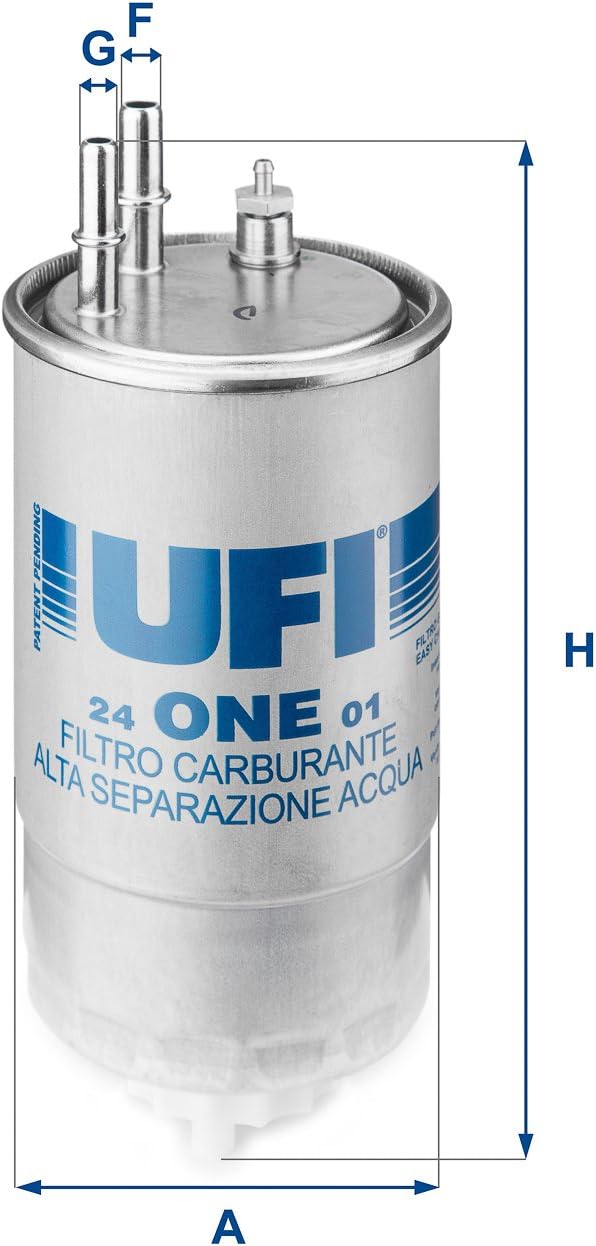 Detalle de UFI 24.ONE.01 Filtro gasolio 84,5 mm