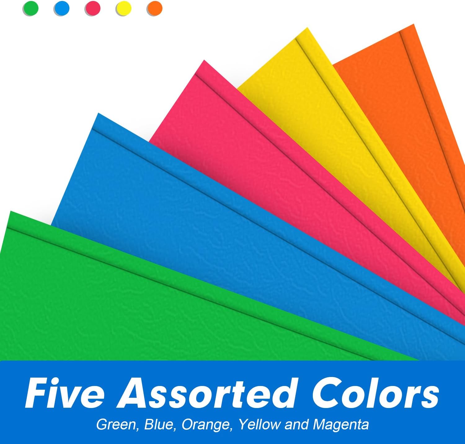 Detalle 1 de RAZCC Pocket Folders with Prongs-Light, 100-Pack Letter-Size Paper Folders