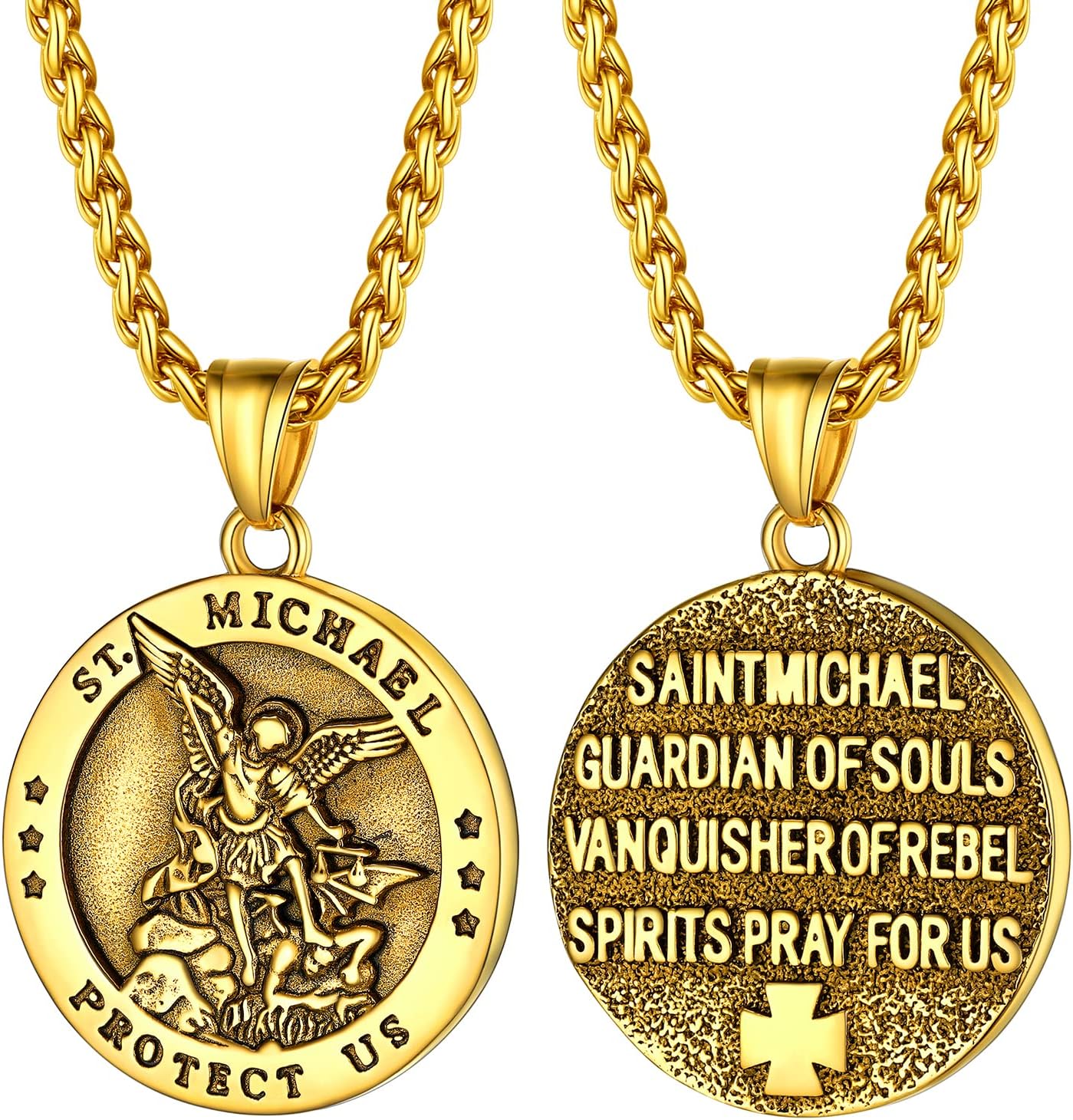 Thumbnail 3 de PROSTEEL Collier pendentif Saint Michel en acier inoxydable 316L et argent 925