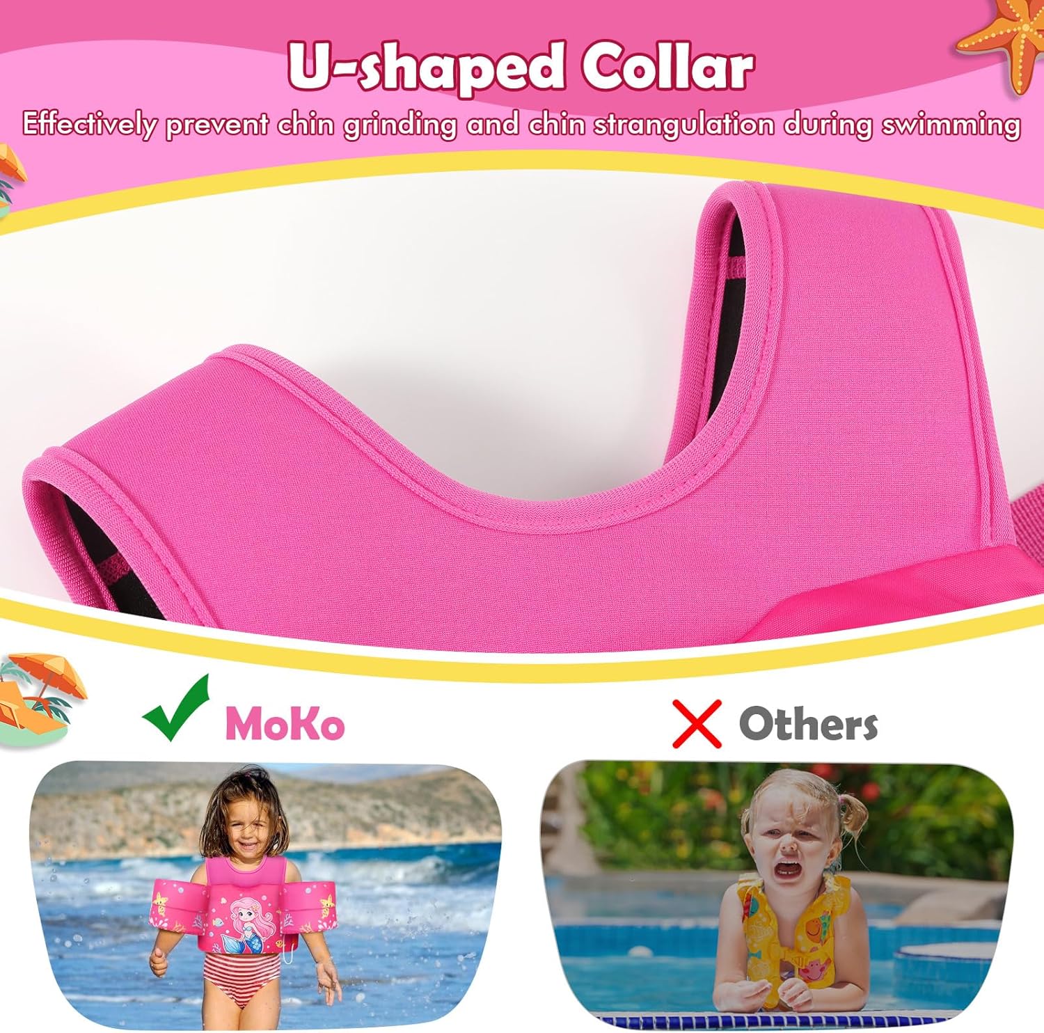 Thumbnail 1 de MoKo Toddler Swim Vest for Kids 13-30/20-50/22-66 lbs: Safe, Easy-Fit Water Wings