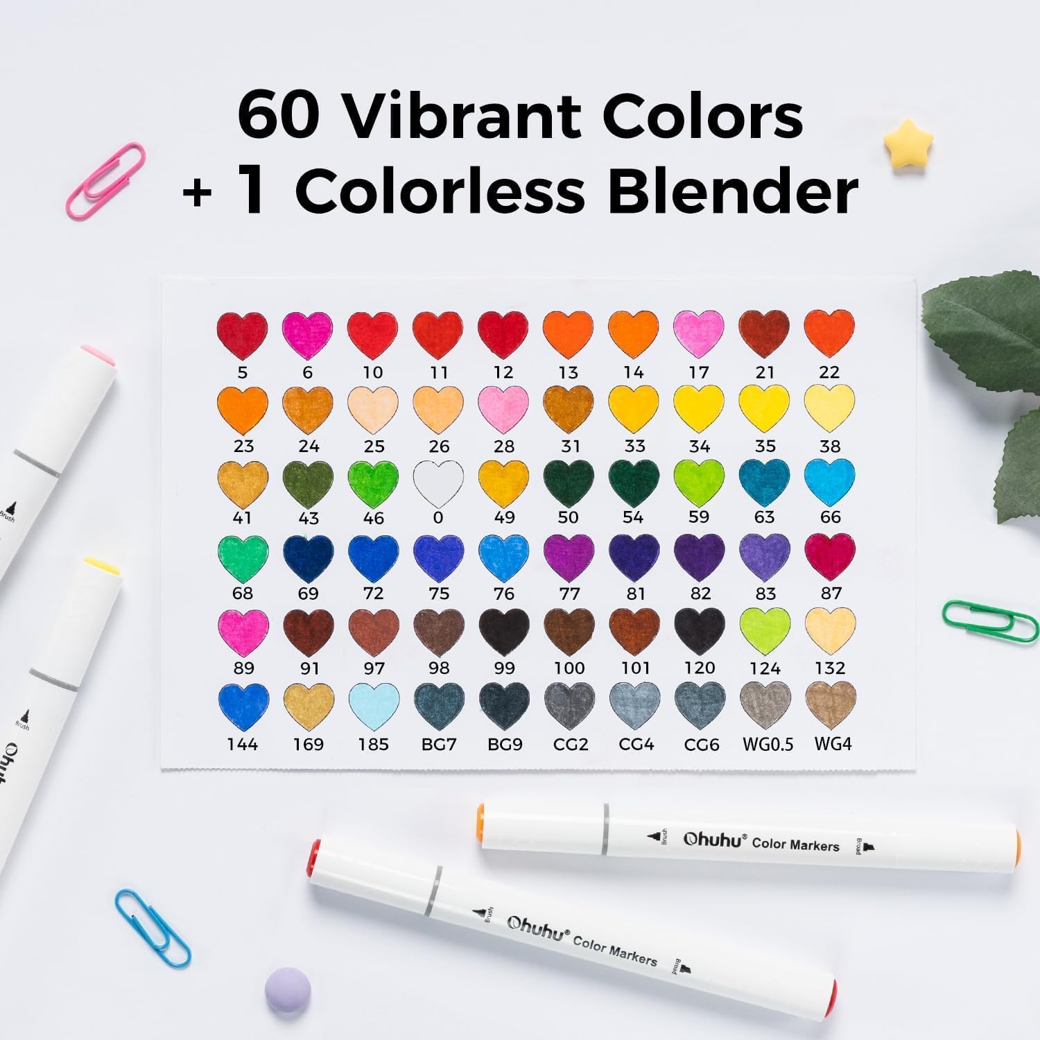 Thumbnail 6 de Ohuhu 60 Colour Water-Based Markers Dual Tip 🎨