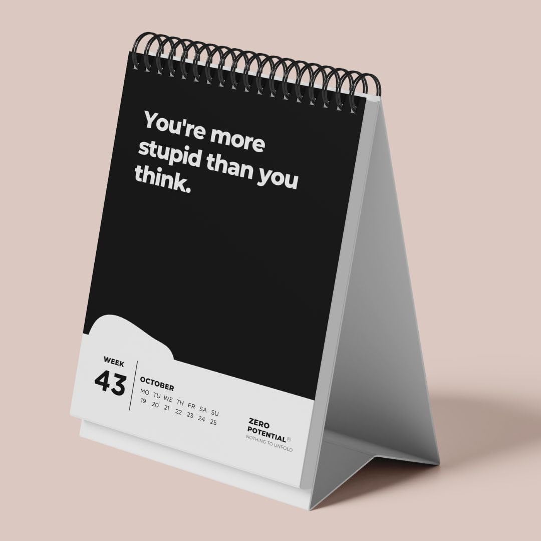 Detalle 2 de Demotivierender Kalender (Englisch, A6) – Tischkalender 2025