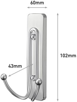 Detalle de Command Bathroom Large Double Hook 1.8 kg hook 🪝