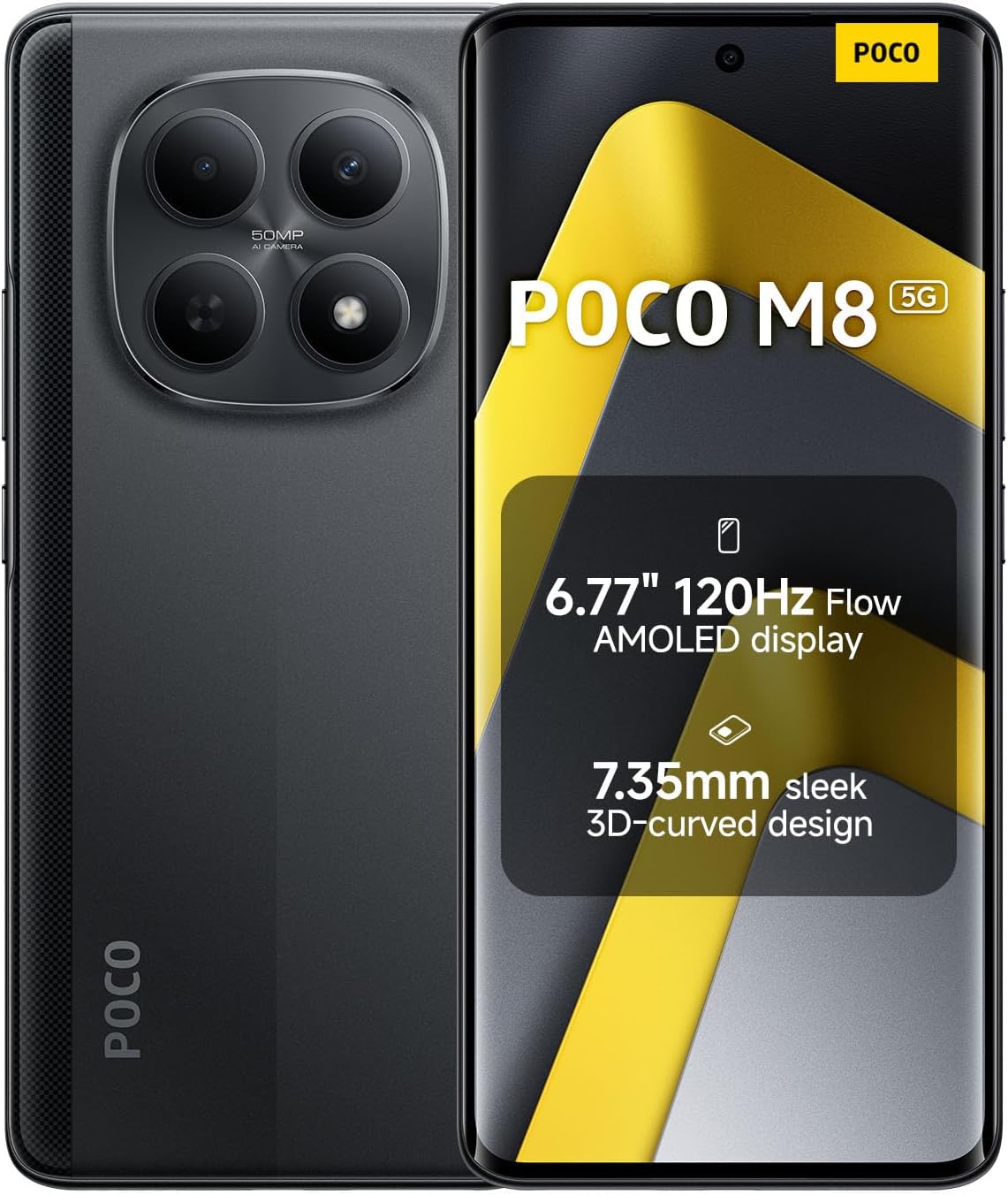 Detalle de XIAOMI POCO M8 Smartphone 8+256GB — 6.77" Flow AMOLED, 120Hz, Snapdragon 6 Gen 3