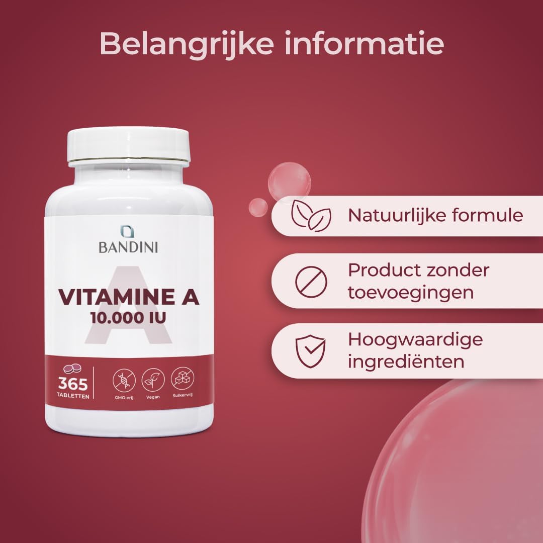 Thumbnail 5 de Bandini Pure Vitamine A: 365 veganistische microtabletten met retinylacetaat