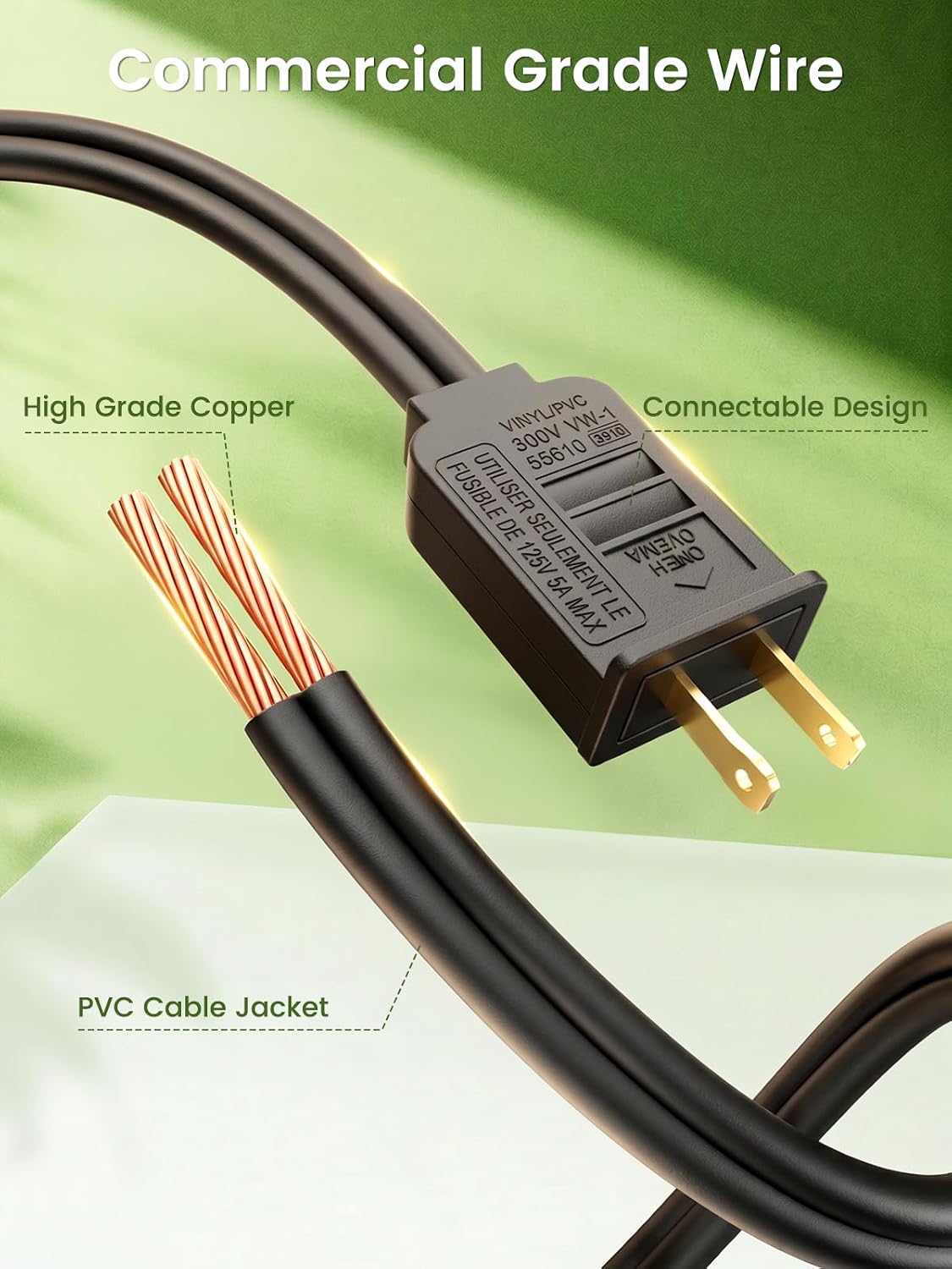Detalle de LACHON IL-E12-18100050 100 ft G40 LED String Lights, Dimmable, IP65