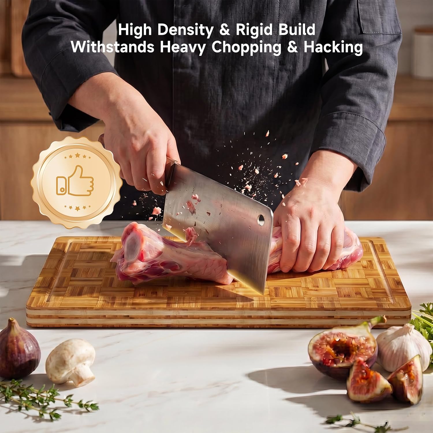 Detalle de Bamboo Cutting Board Set, 3-Piece