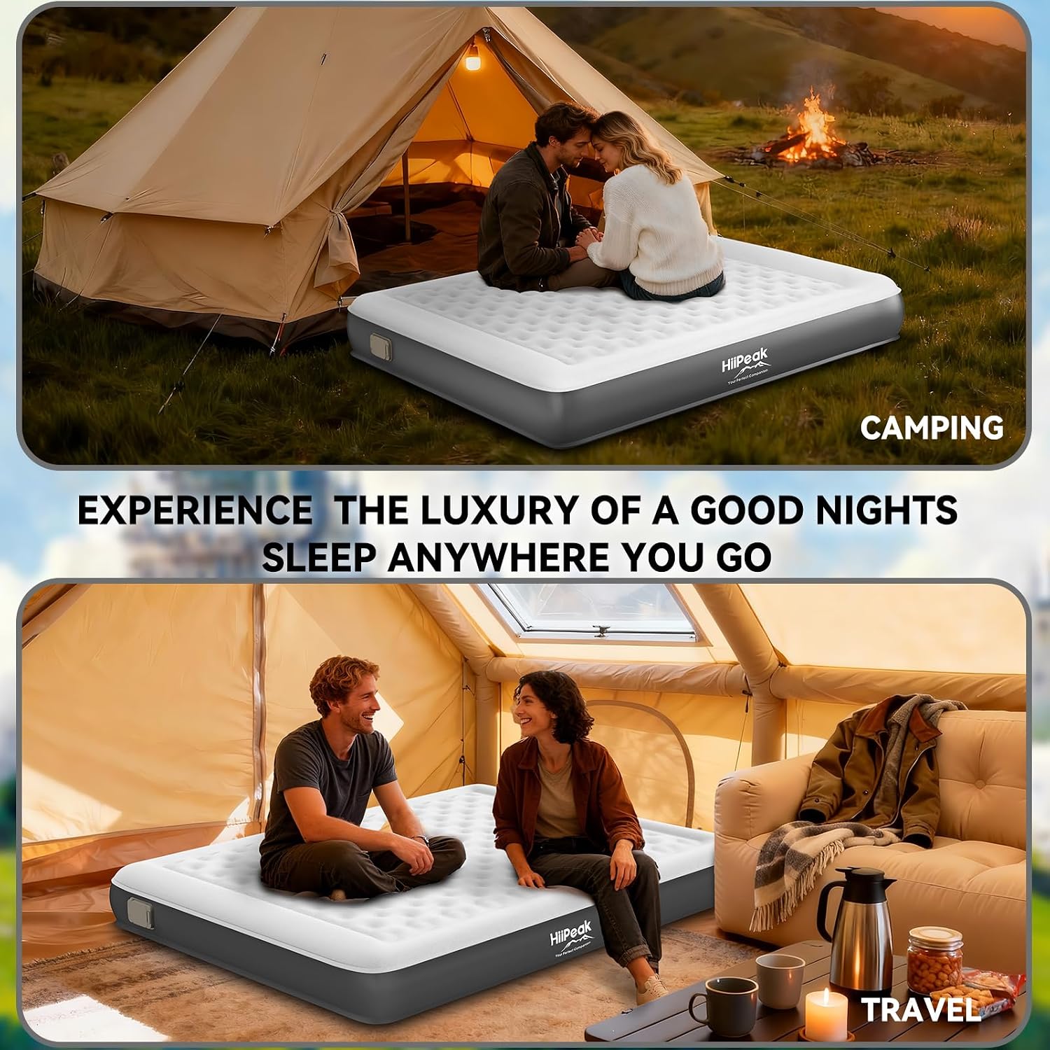 Thumbnail 6 de HiiPeak Inflatable Mattress 190x150cm
