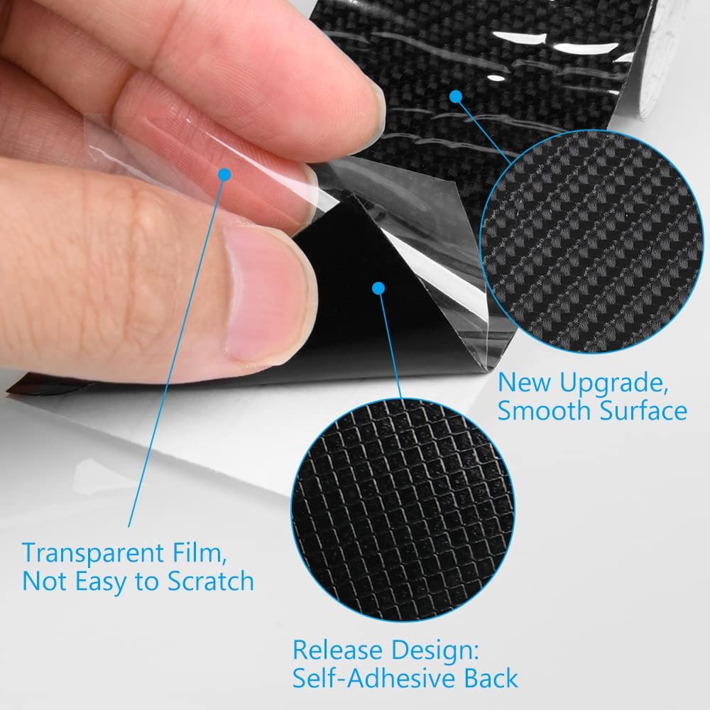 Thumbnail 2 de URAQT 6D Carbon Fibre Vinyl Wrap Roll (Black, Self-Adhesive, Waterproof Matte) – 10m x 5cm