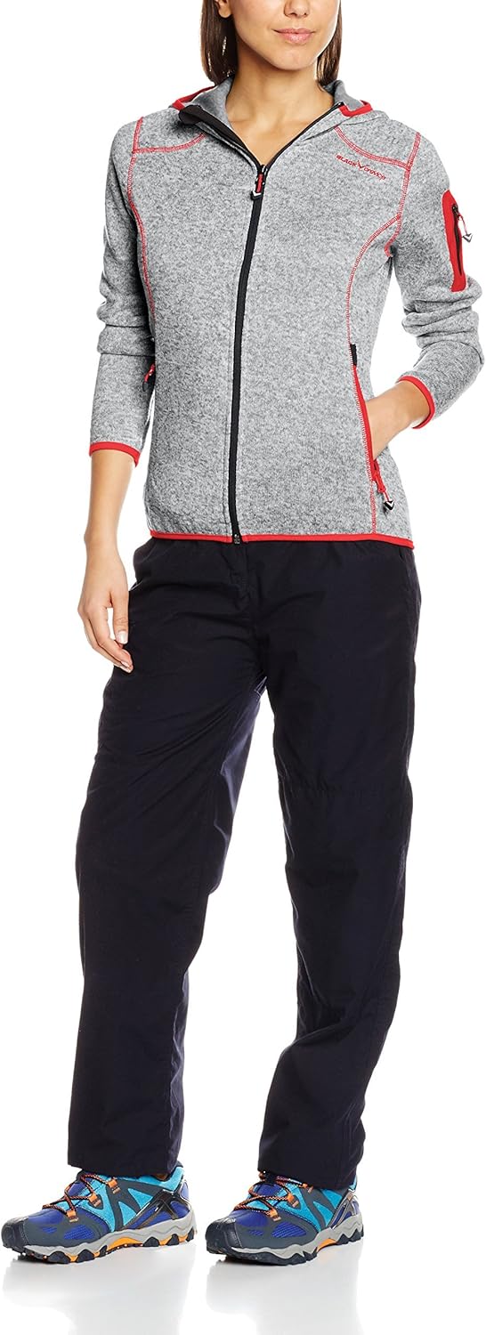 Detalle 2 de Black Crevice Giacca di pile in velluto a coste con cappuccio da donna