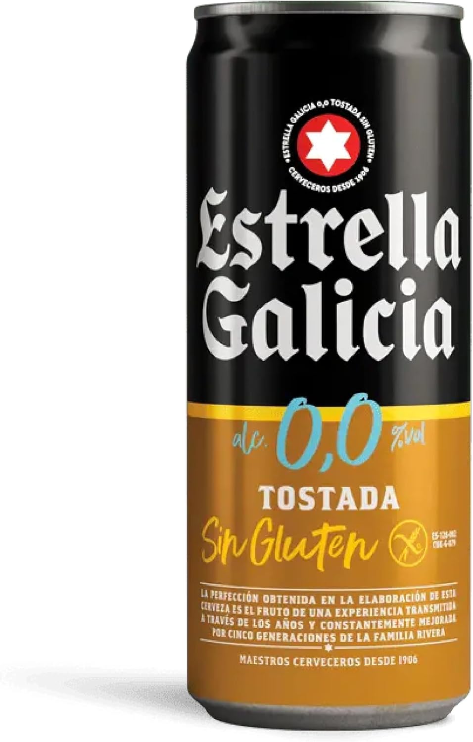Detalle de Estrella Galicia 0,0 Tostada Pack 24 x 33 cl