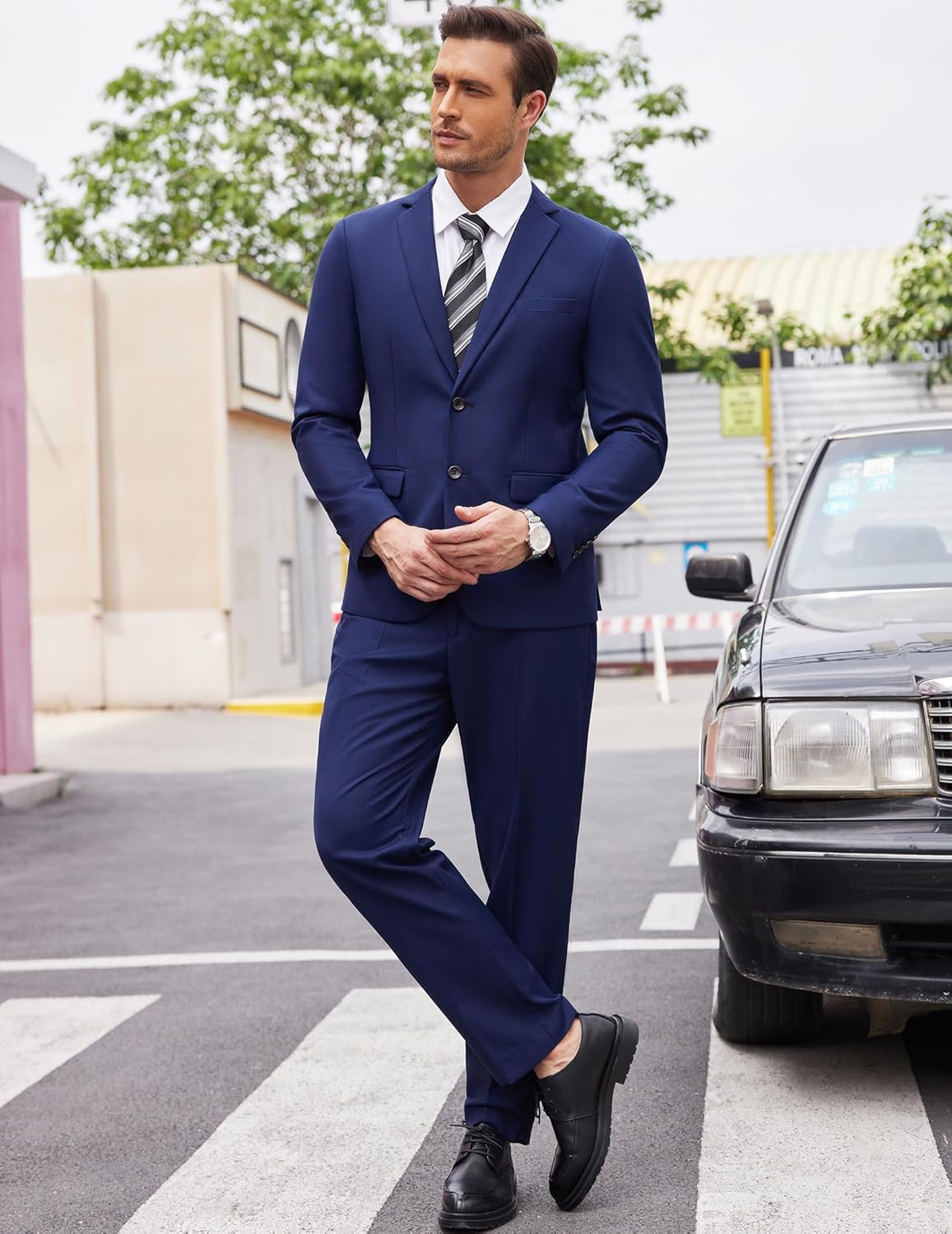Thumbnail 2 de COOFANDY Men’s 2-Piece Classic Fit Suit (2-Button Blazer) for Wedding, Business, Prom