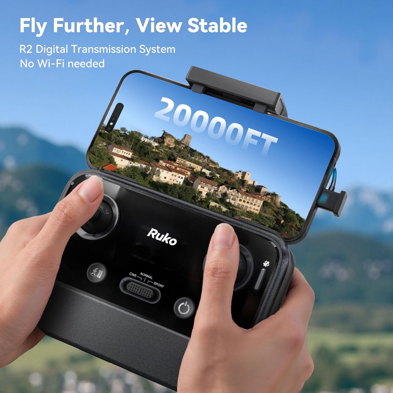 Detalle 2 de Ruko U11MINI 4K drone with camera (3-axis gimbal, EIS, 4K/30fps video)
