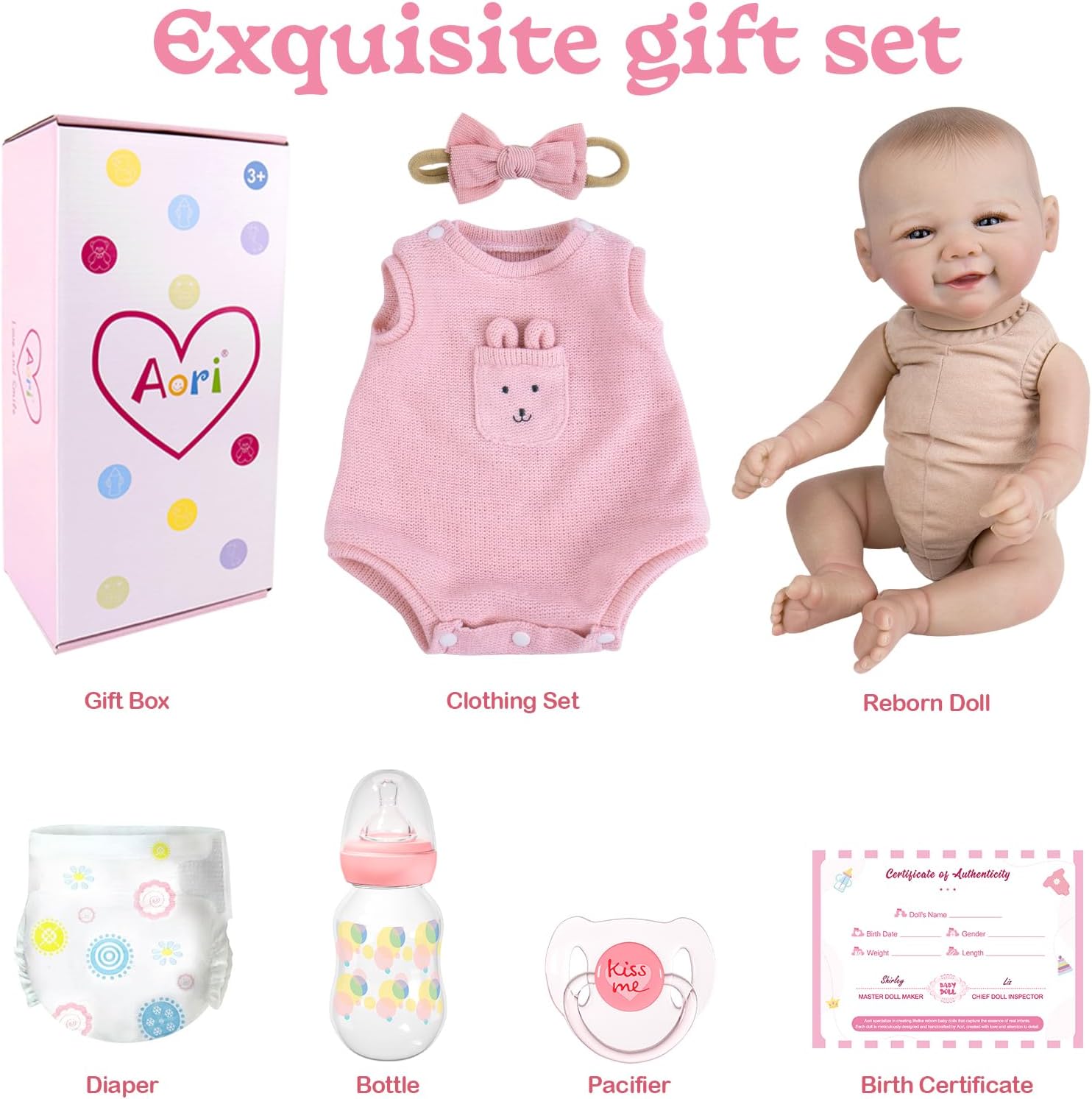 Thumbnail 6 de Aori Realistic Reborn Baby Dolls (Weighted) — 20-Inch Lifelike Newborn Baby Girl with Flexible Limbs