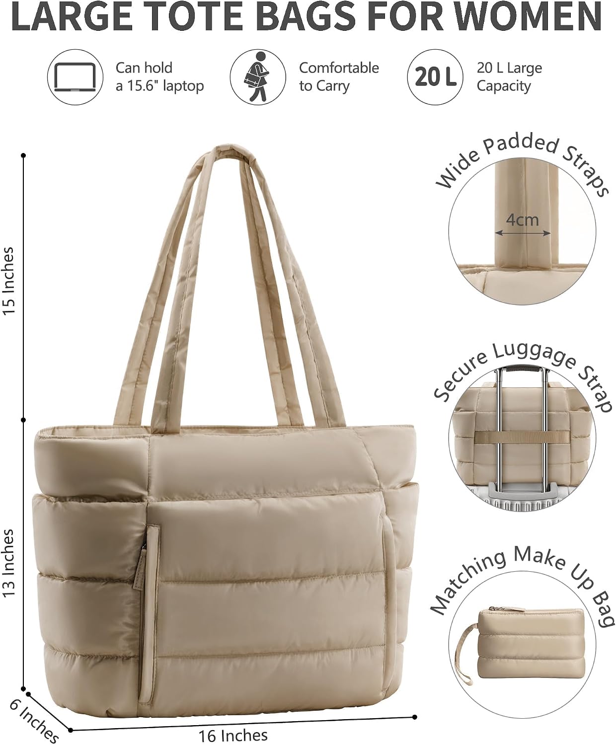 Detalle de Bagstellar Puffer Tote 20L