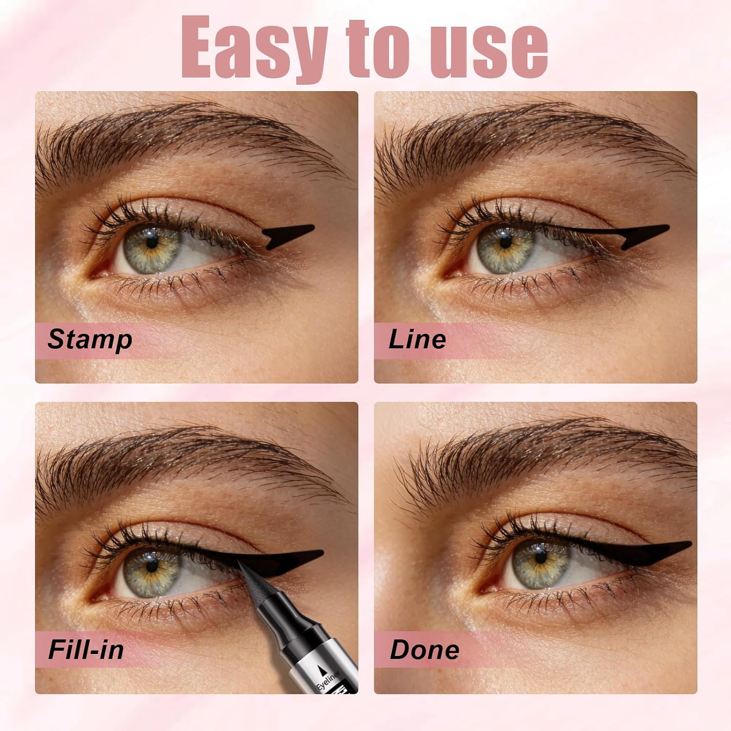 Thumbnail 2 de QIC eye liner stamp: eyeliner nero 2-in-1 con timbro e punta in spugna