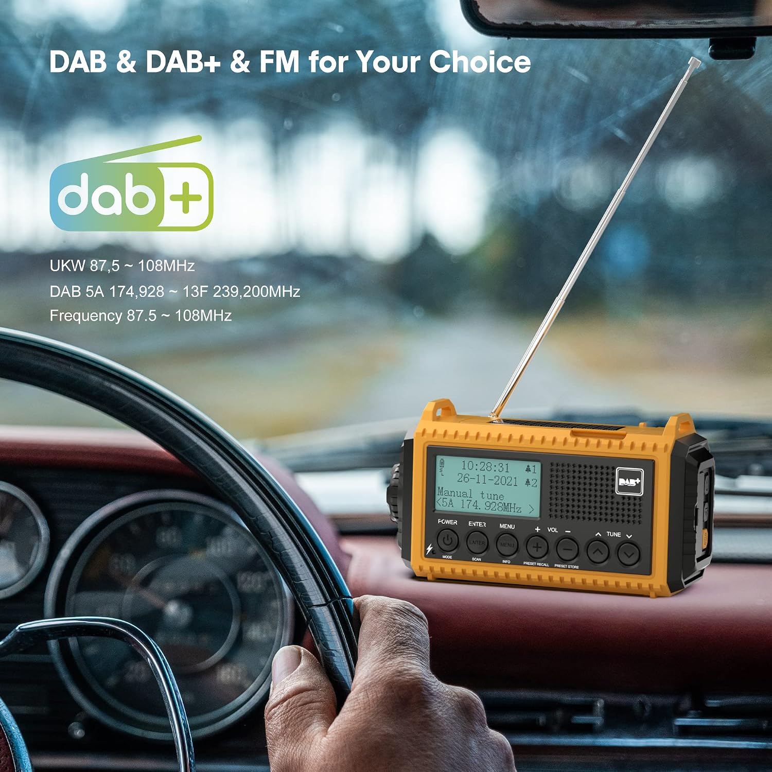 Detalle 2 de Radio à manivelle DAB+ 5000 mAh