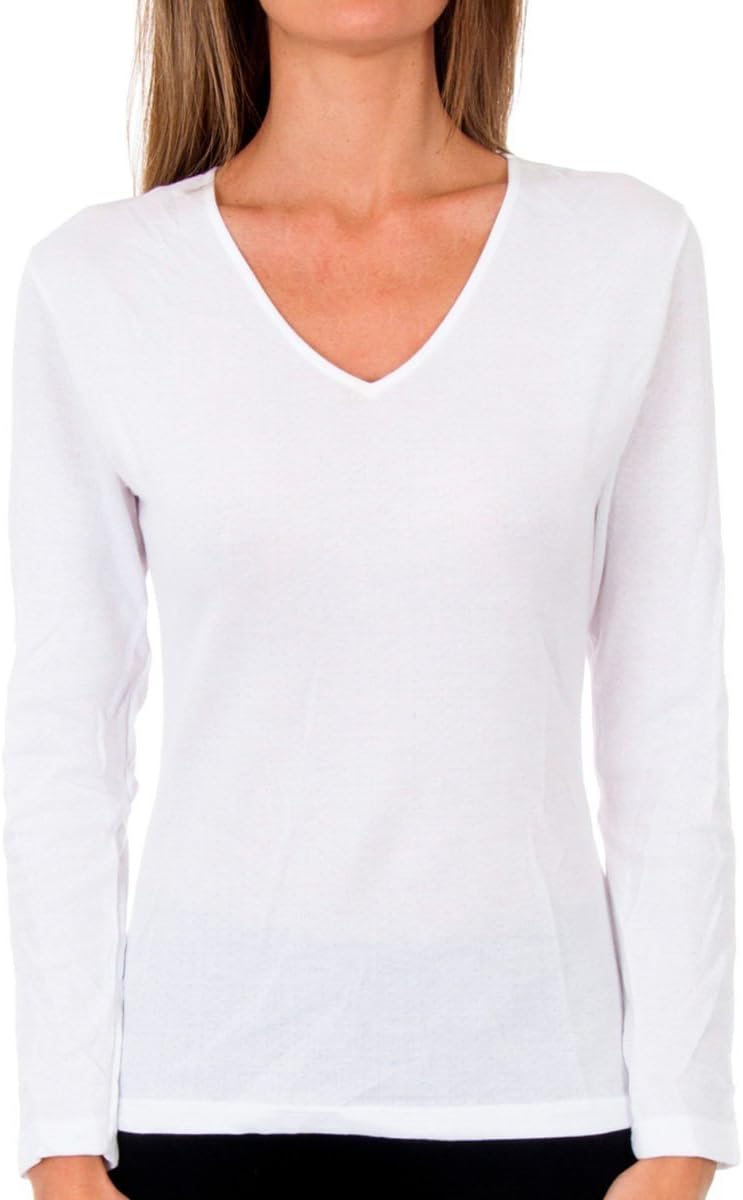Detalle de Playtex T-Shirt Col V Thermique 100% coton