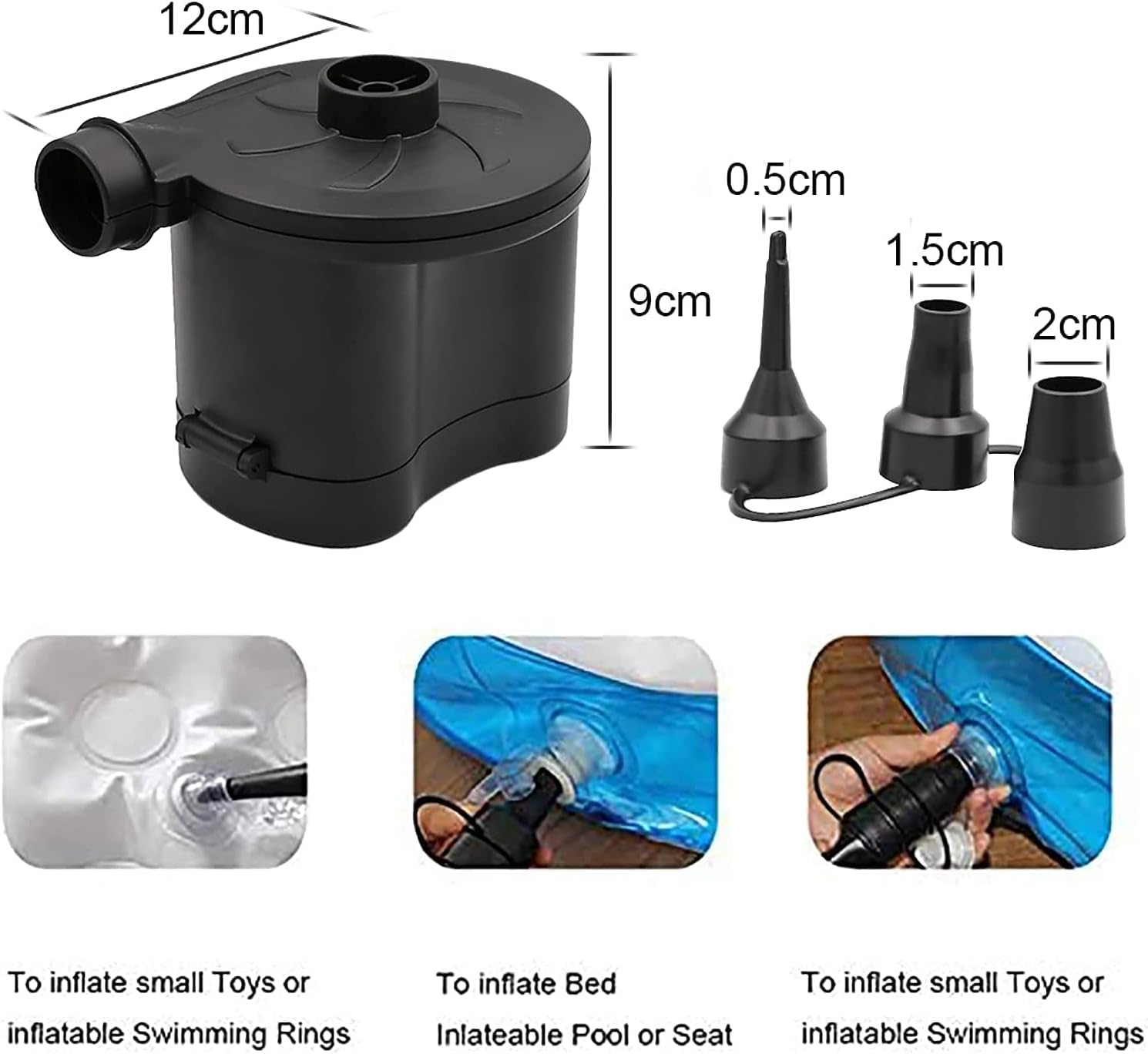 Thumbnail 6 de OBEST Electric Air Pump: Battery-Powered, Portable Inflatables Inflator/Deflator