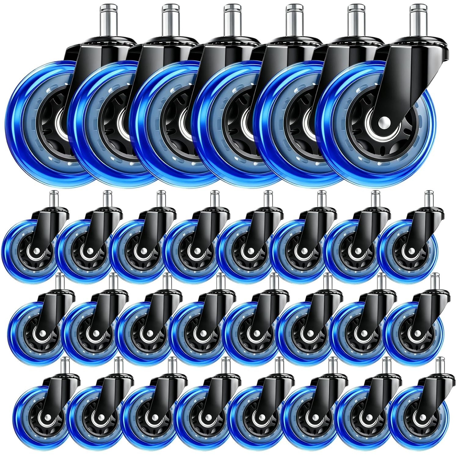 Detalle de ASHGOOB Office Chair Wheels, 3-Inch