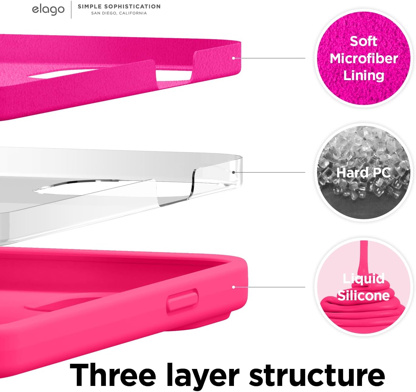 Thumbnail 3 de elago Coque Silicone Liquide iPhone 13 Pro Max 6,7" — Étui antichoc néon rose