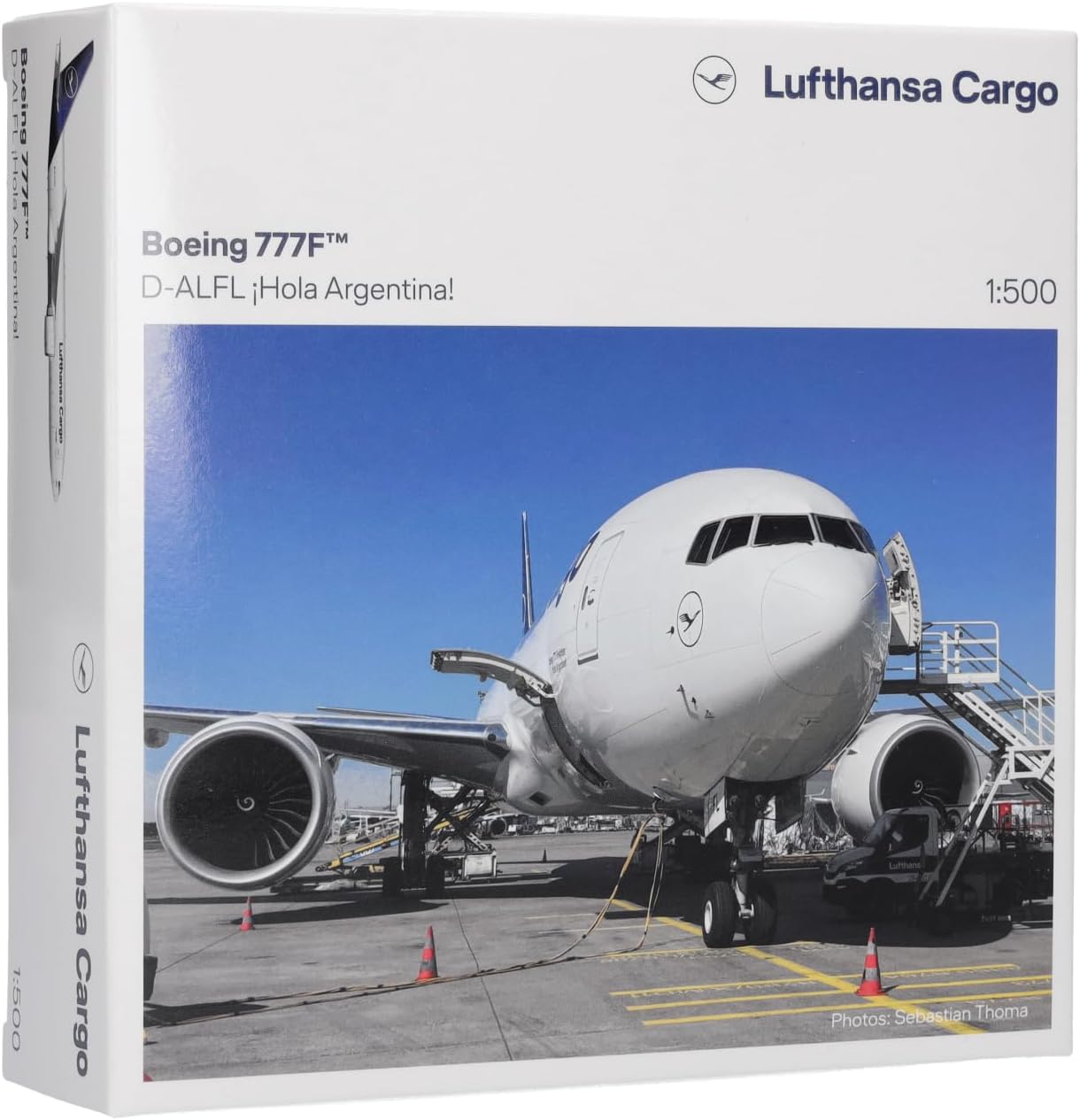 Detalle 1 de Herpa 533188-002 – metalowy model Lufthansa Cargo Boeing 777F 1:500