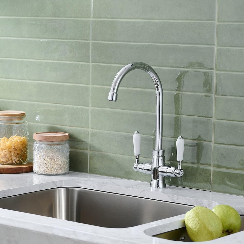 Thumbnail 1 de Heable Kitchen Sink Mixer Tap Elegant White